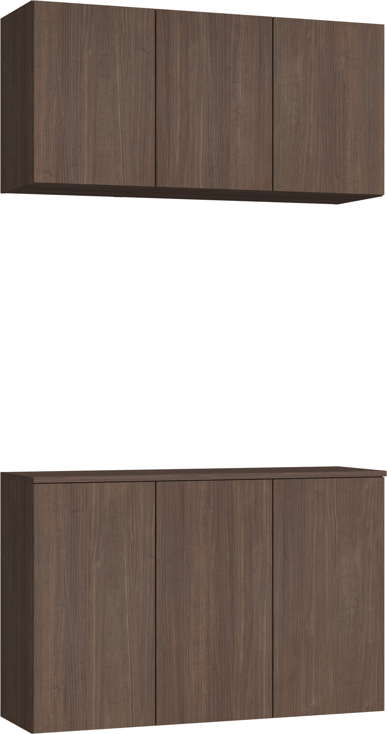 玄関収納　イエリア　開き戸ユニット　フラット縦木目　Ｓ３９　二の字ＰＬＡＮ　ウッド扉　１２００幅　〈ダルブラウン柄〉　ハンドルレス