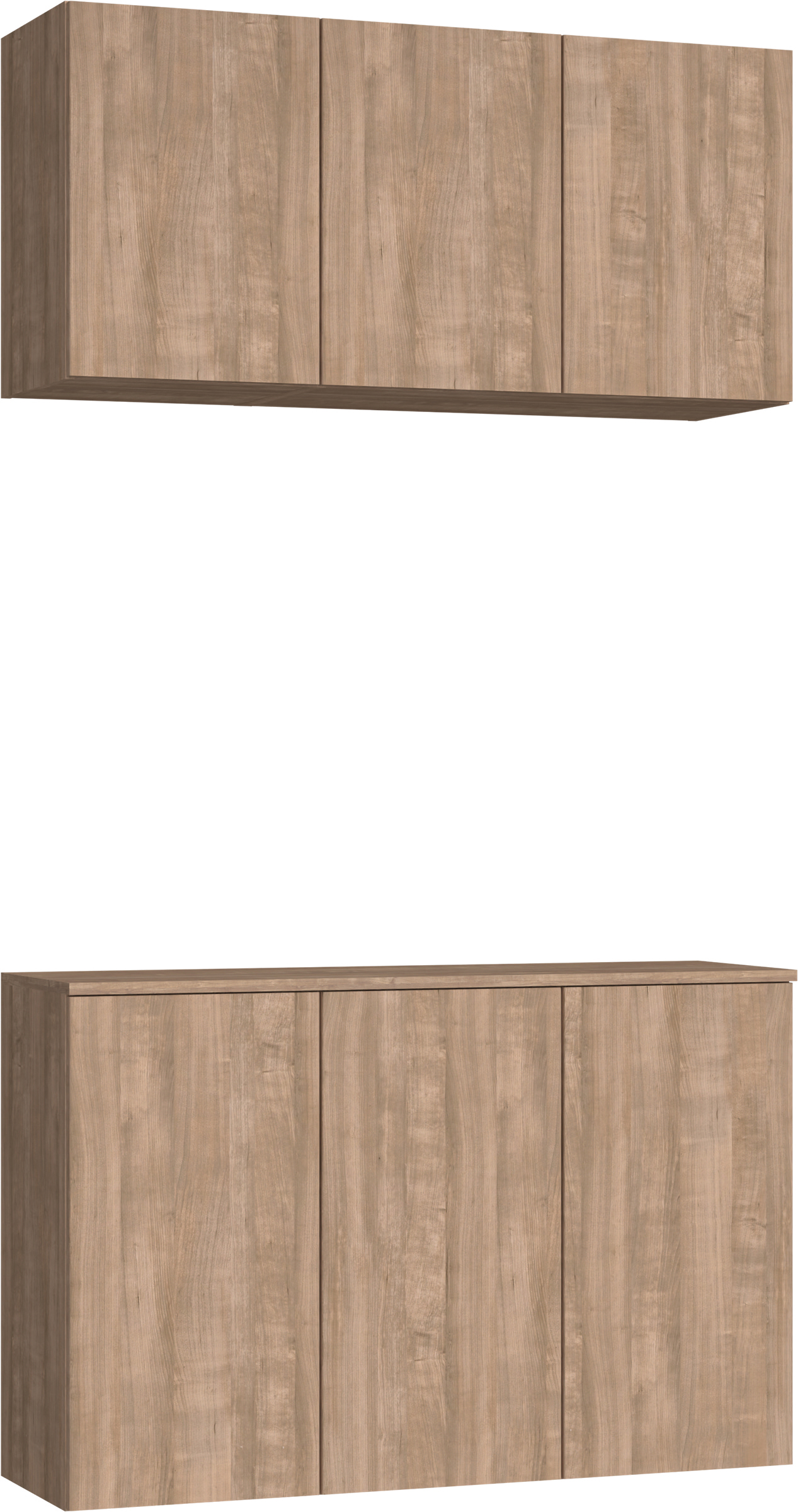 玄関収納　イエリア　開き戸ユニット　フラット縦木目　Ｓ３９　二の字ＰＬＡＮ　ウッド扉　１２００幅　〈トープグレー柄〉　ハンドルレス