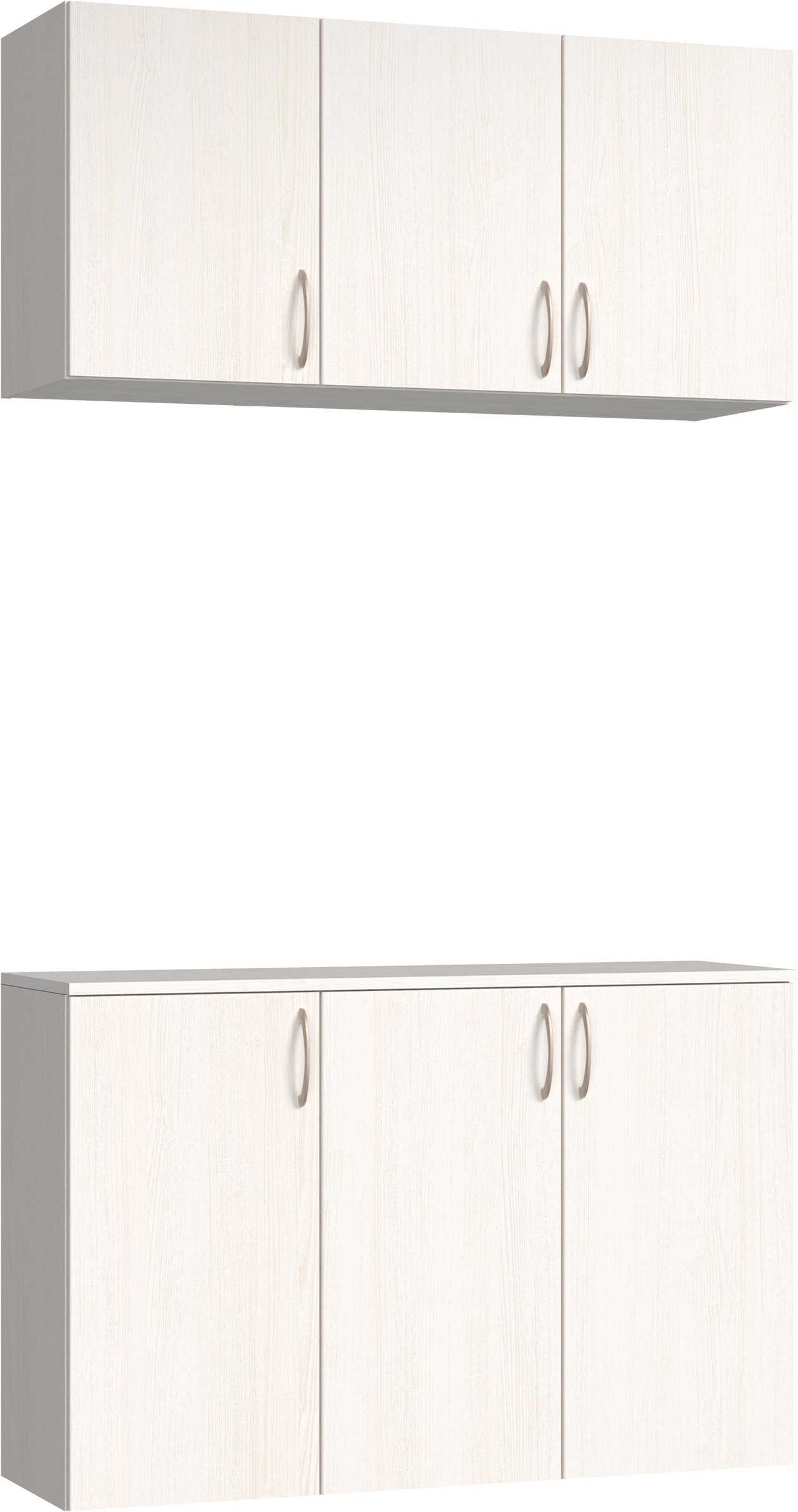 玄関収納　イエリア　開き戸ユニット　フラット縦木目　Ｓ３９　二の字ＰＬＡＮ　ウッド扉　１２００幅　〈ネオホワイト柄〉　ハンドルラウンド型〈Ｔシルバー色〉