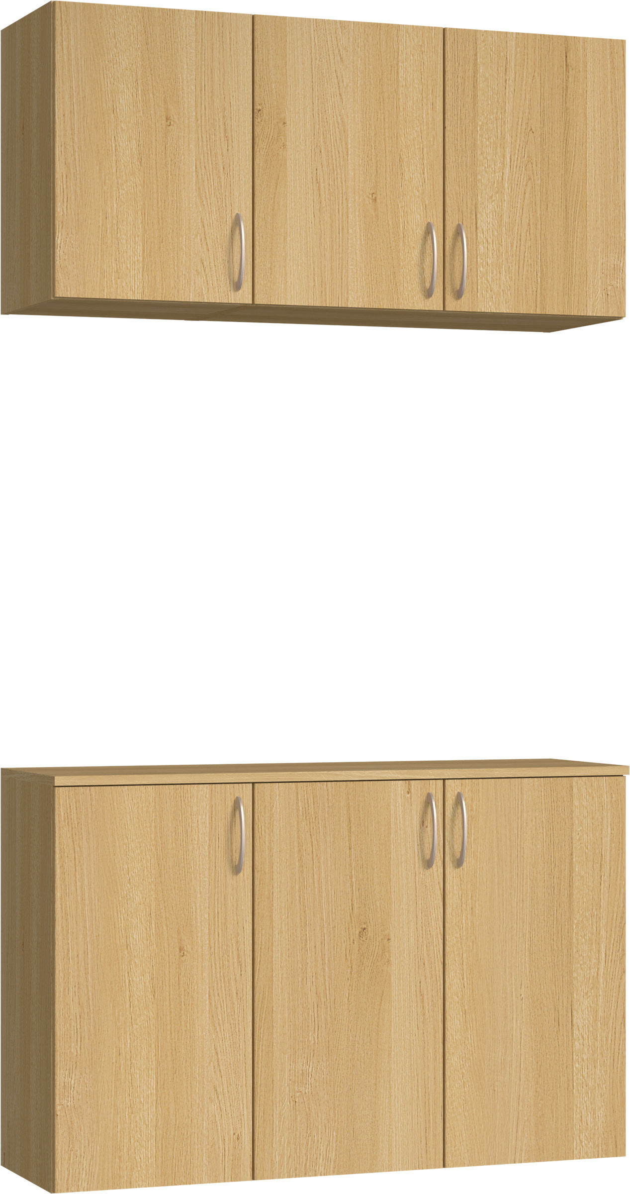 玄関収納　イエリア　開き戸ユニット　フラット縦木目　Ｓ３９　二の字ＰＬＡＮ　ウッド扉　１２００幅　〈ライトオーカー柄〉　ハンドルラウンド型〈Ｔシルバー色〉