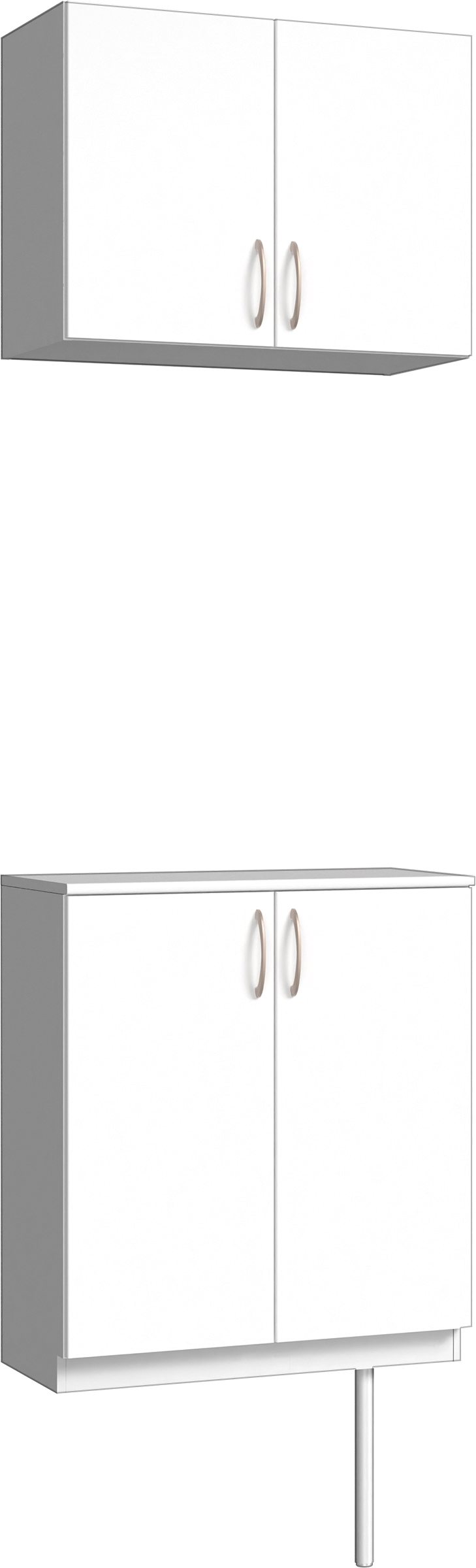 玄関収納　イエリア　開き戸ユニット　フラット縦木目　Ｓ６１　二の字ＰＬＡＮ　ウッド扉　７４０幅　〈パウダーホワイト柄〉　ハンドルラウンド型〈Ｔシルバー色〉