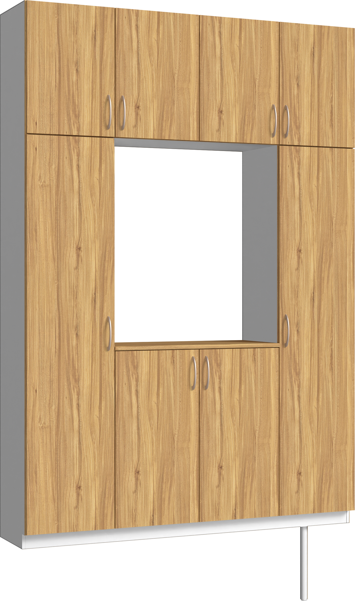 玄関収納　イエリア　開き戸ユニット　フラット　Ｓ１５　ロの字ＰＬＡＮ　シューズ収納　パネル扉　１６００幅　　〈シナモンブラウン柄〉　ハンドルラウンド型〈Ｔシルバー色〉