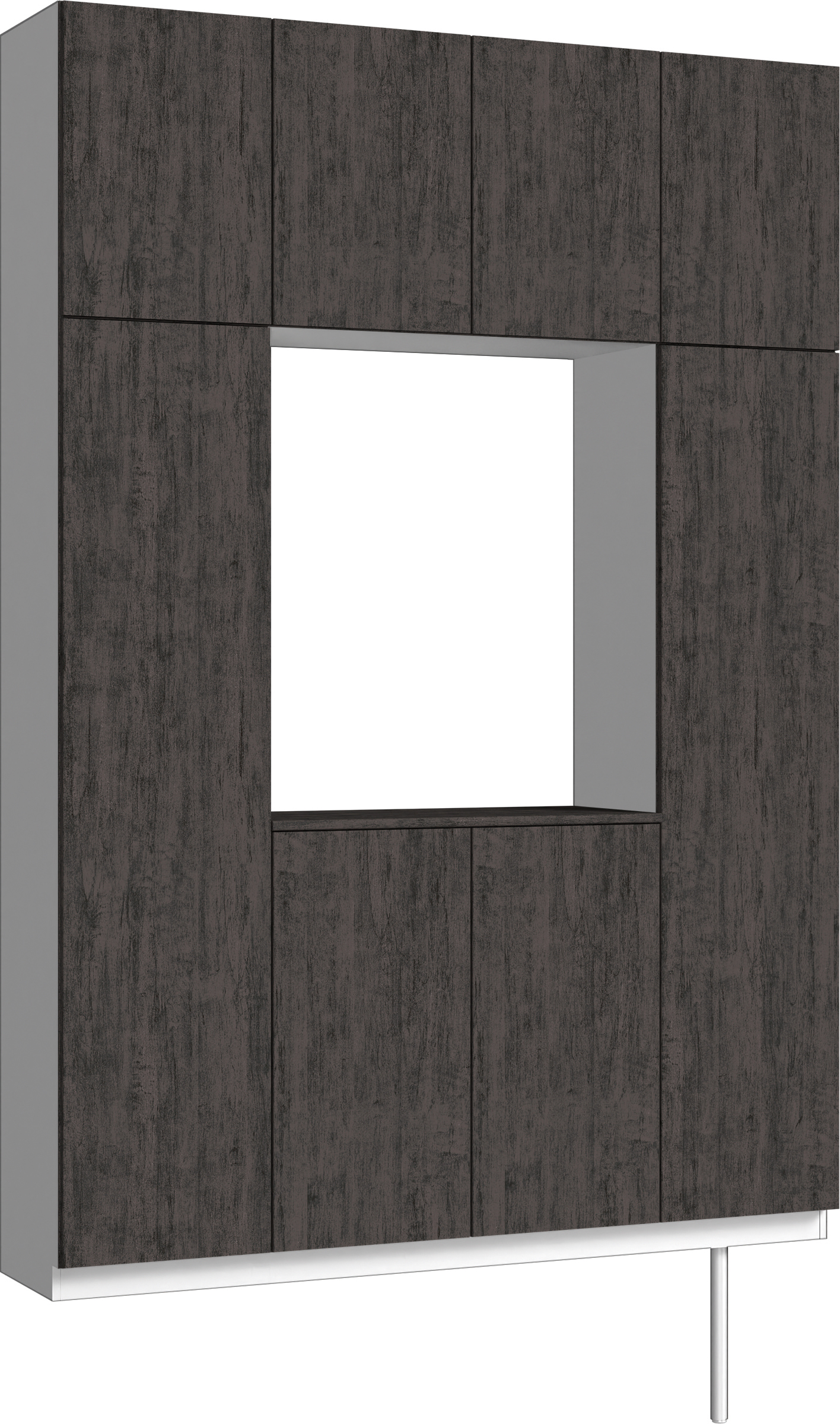 玄関収納　イエリア　開き戸ユニット　フラット　Ｓ１５　ロの字ＰＬＡＮ　シューズ収納　パネル扉　１６００幅　　〈ドライブラック柄〉　ハンドルレス