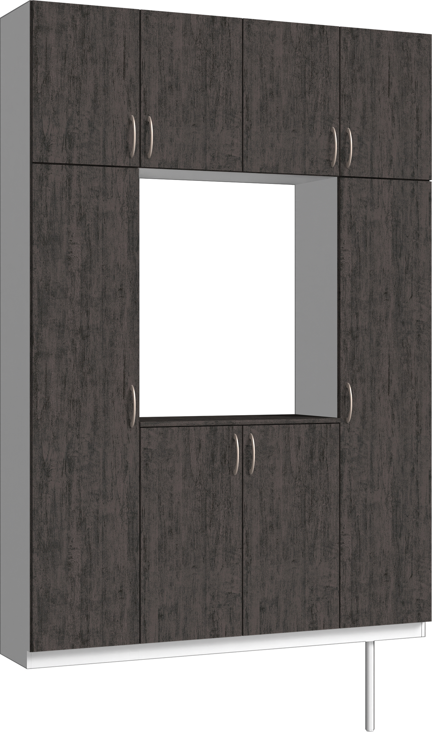 玄関収納　イエリア　開き戸ユニット　フラット　Ｓ１５　ロの字ＰＬＡＮ　シューズ収納　パネル扉　１６００幅　　〈ドライブラック柄〉　ハンドルラウンド型〈Ｔシルバー色〉