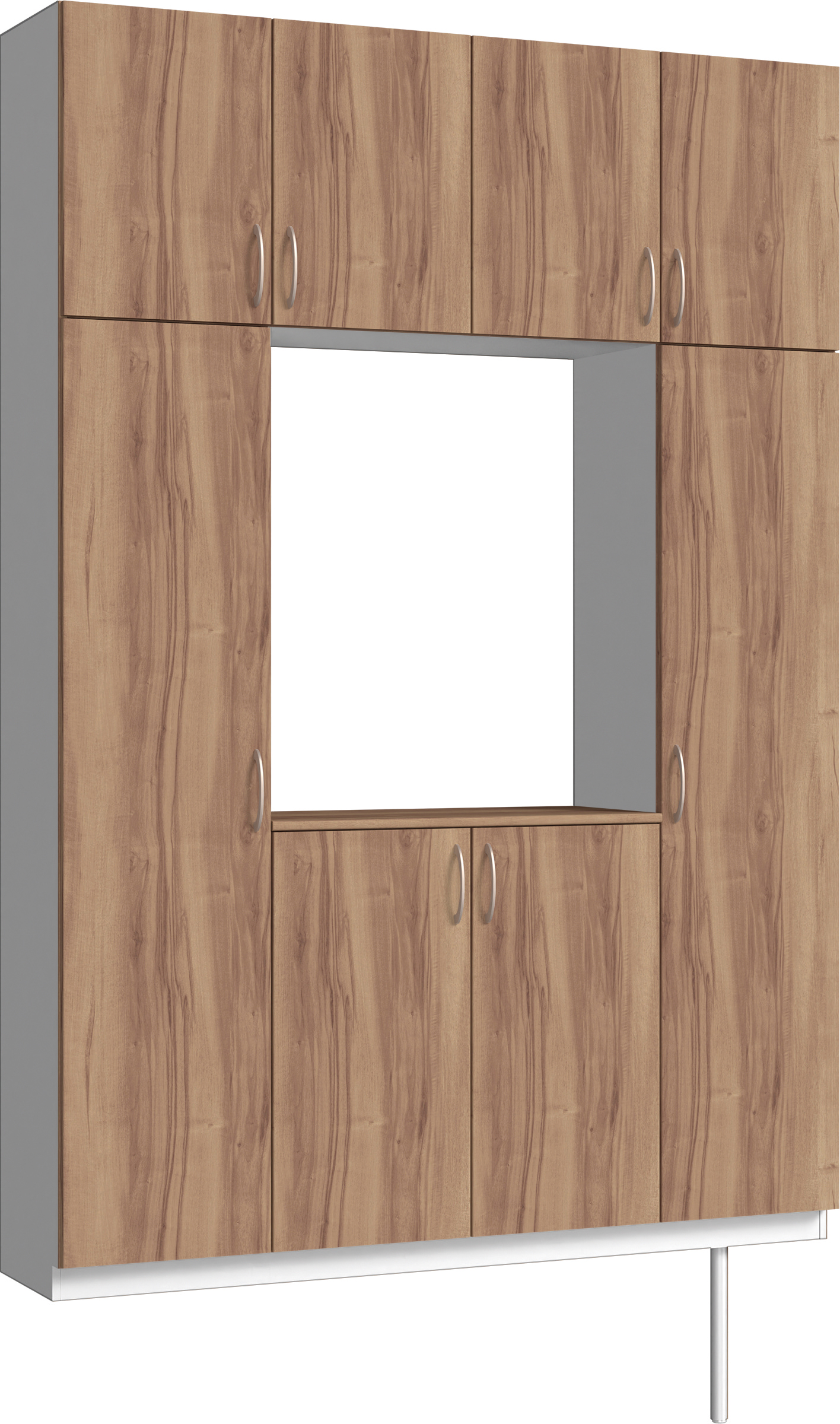 玄関収納　イエリア　開き戸ユニット　フラット　Ｓ１５　ロの字ＰＬＡＮ　シューズ収納　パネル扉　１６００幅　　〈バームブラウン柄〉　ハンドルラウンド型〈Ｔシルバー色〉