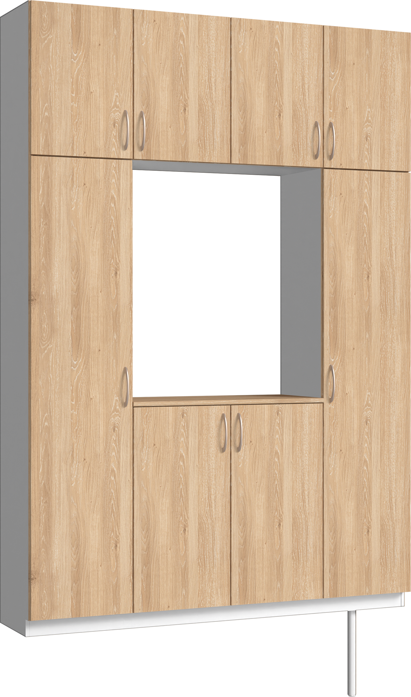 玄関収納　イエリア　開き戸ユニット　フラット　Ｓ１５　ロの字ＰＬＡＮ　シューズ収納　パネル扉　１６００幅　　〈ミルキーオーカー柄〉　ハンドルラウンド型〈Ｔシルバー色〉