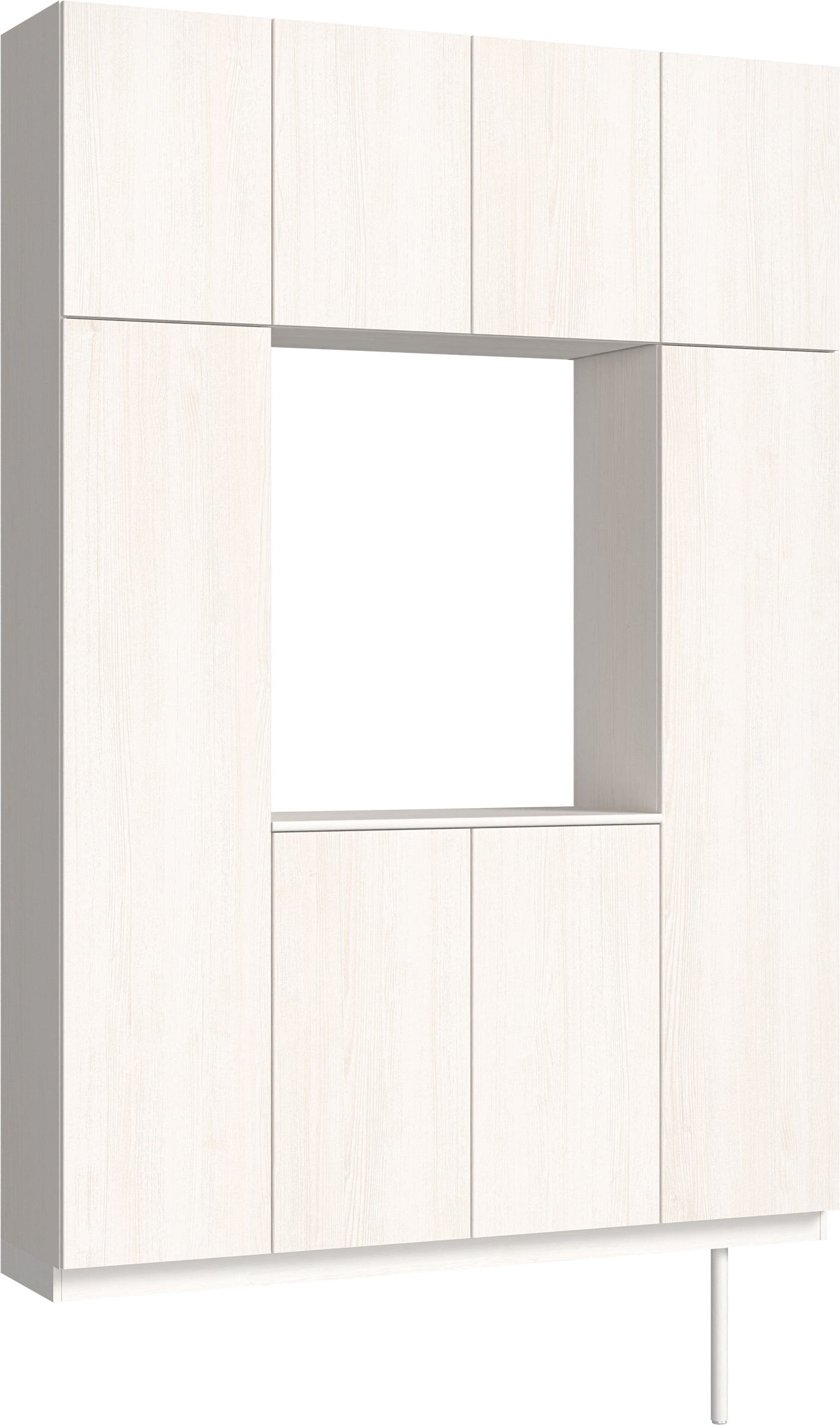 玄関収納　イエリア　開き戸ユニット　フラット縦木目　Ｓ１５　ロの字ＰＬＡＮ　シューズ収納　ウッド扉　１６００幅　　〈ネオホワイト柄〉　ハンドルレス