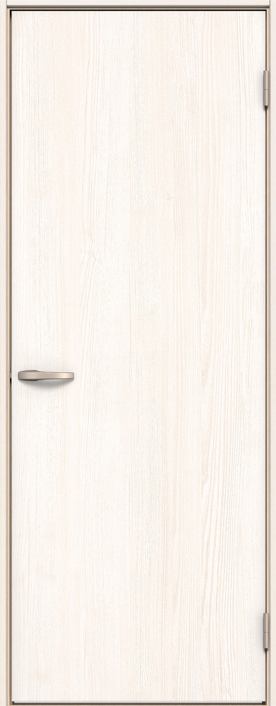 イエリア　戸襖　片開き　扉セット　００デザイン　７３５幅　２０００高　〈ネオホワイト柄〉　素地タイプ〈黒縁〉　右開き　ハンドル〈ブラック色〉〈Ｔシルバー色〉