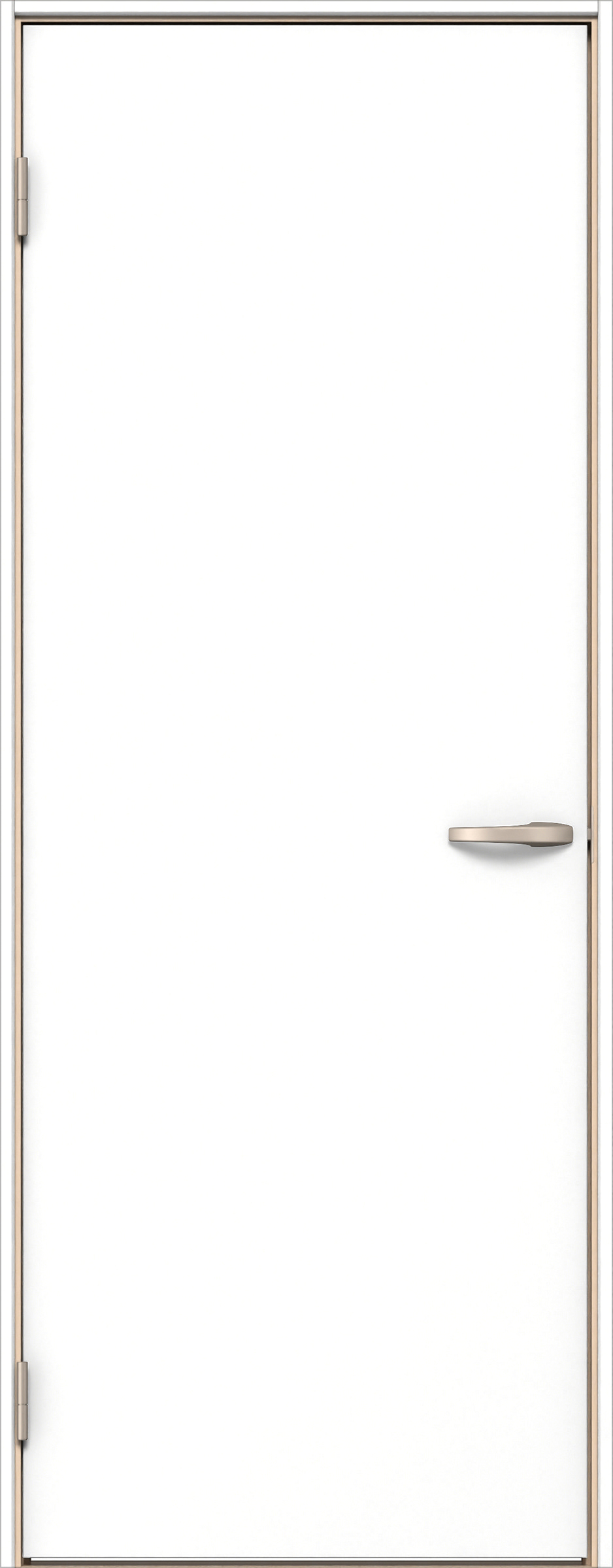 イエリア　戸襖　片開き　扉セット　００デザイン　７８０幅　２０００高　〈パウダーホワイト柄〉　化粧タイプ（刷毛引き風）〈白縁〉　左開き　ハンドル〈Ｔシルバー色〉〈Ｔシルバー色〉