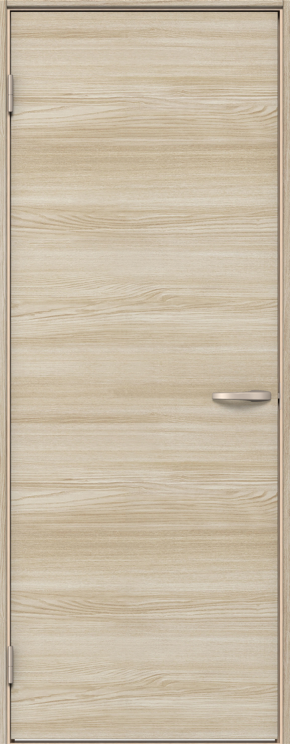 イエリア　戸襖　片開き　扉セット　Ｕ０デザイン　７３５幅　２０００高　〈ソフトグレージュ柄〉　素地タイプ〈黒縁〉　左開き　ハンドル〈ブラック色〉〈Ｔシルバー色〉