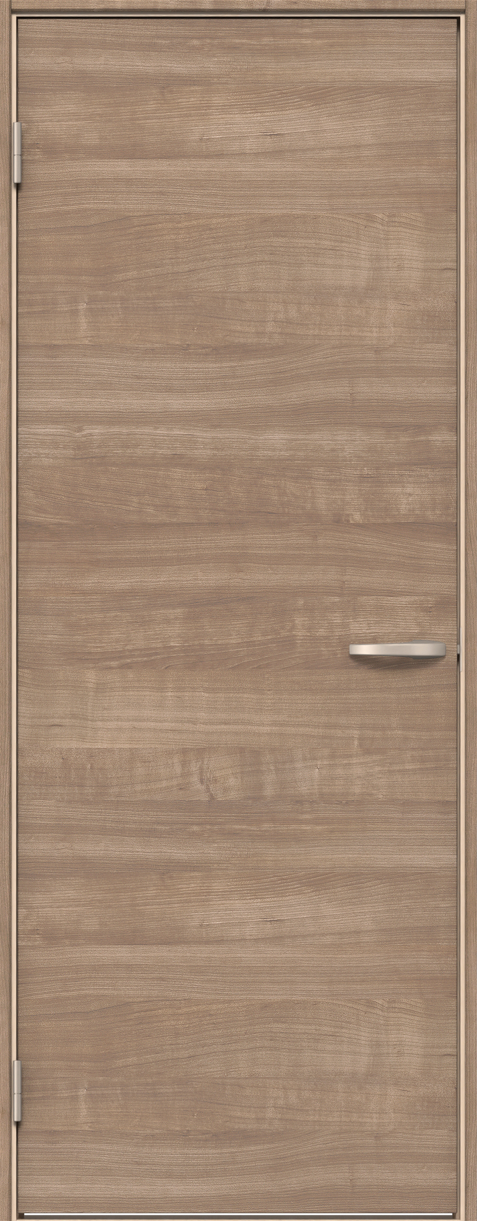 イエリア　戸襖　片開き　扉セット　Ｕ０デザイン　７３５幅　２０００高　〈トープグレー柄〉　素地タイプ〈黒縁〉　左開き　ハンドル〈ブラック色〉〈Ｔシルバー色〉