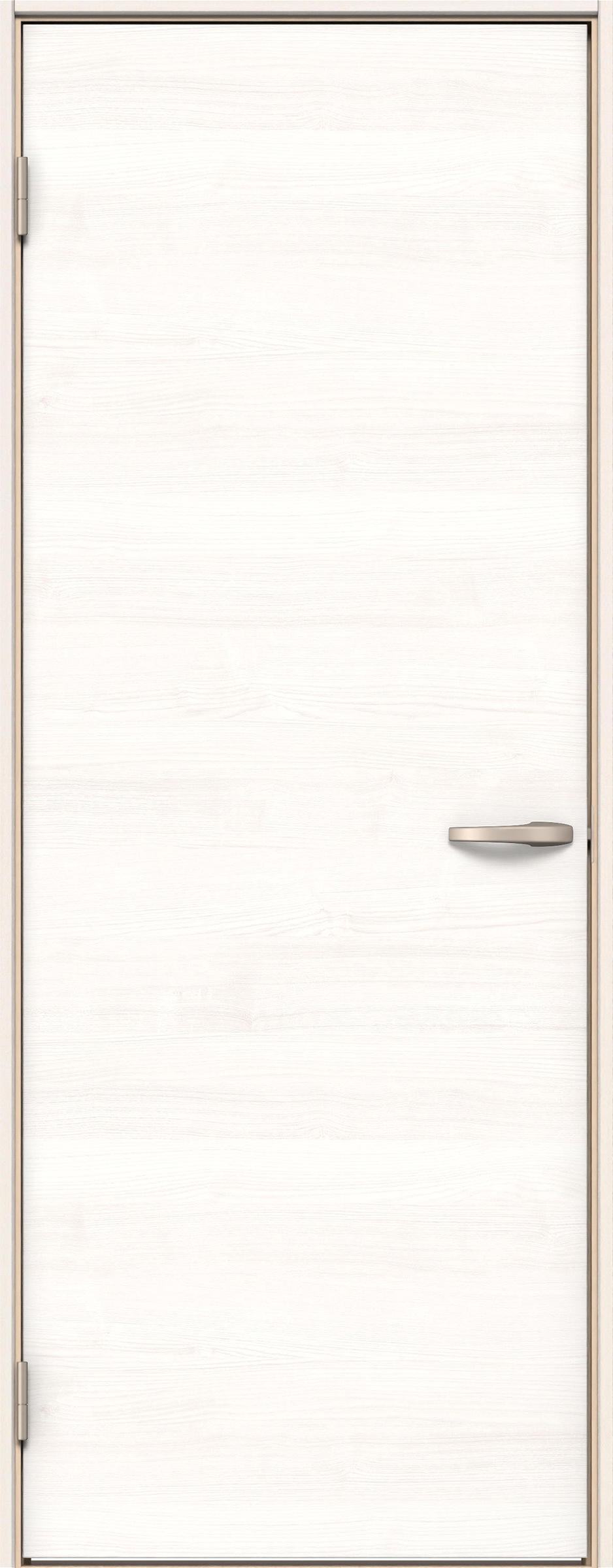 イエリア　戸襖　片開き　扉セット　Ｕ０デザイン　７３５幅　２０００高　〈ネオホワイト柄〉　素地タイプ〈黒縁〉　左開き　ハンドル〈ブラック色〉〈Ｔシルバー色〉