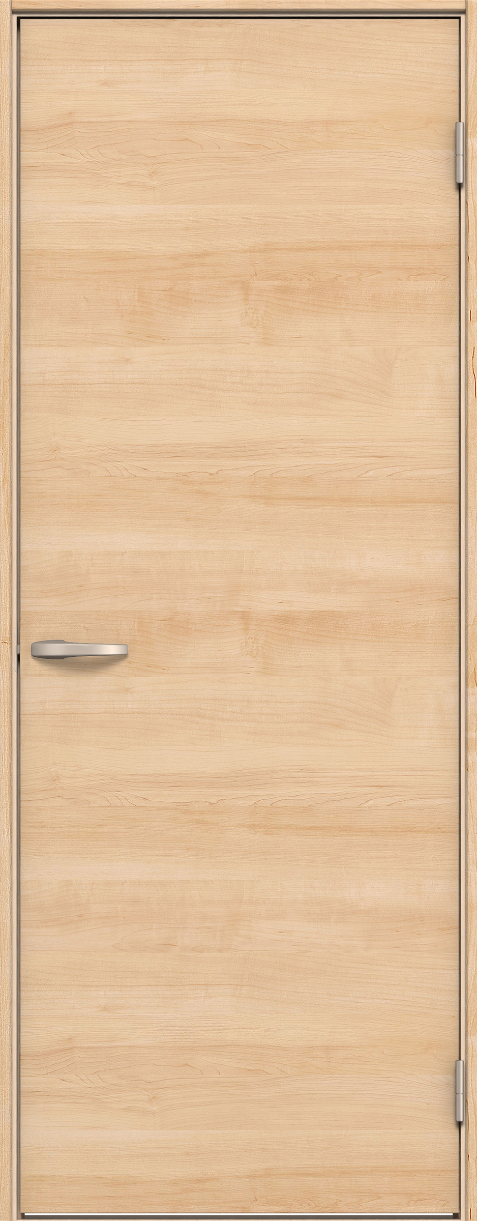 イエリア　戸襖　片開き　扉セット　Ｕ０デザイン　７５５幅　２０００高　〈ミルベージュ柄〉　化粧タイプ（刷毛引き風）〈黒縁〉　右開き　ハンドル〈ブラック色〉〈Ｔシルバー色〉