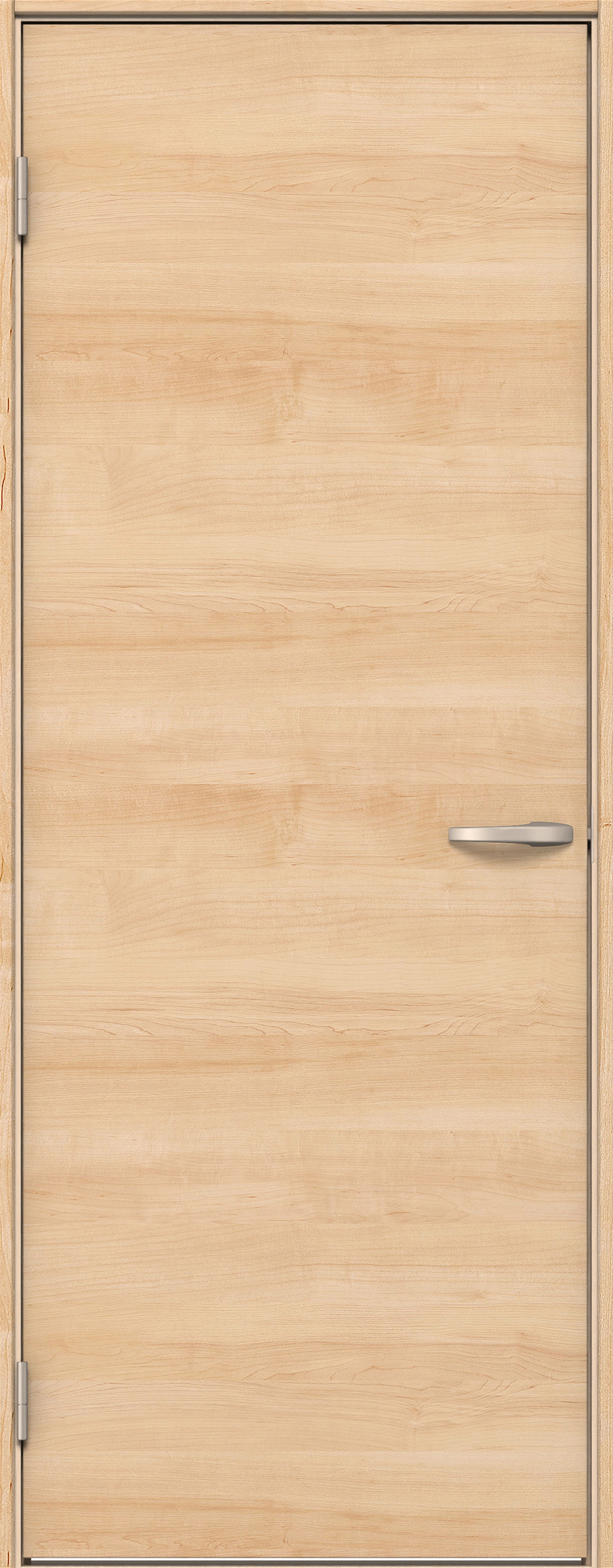 イエリア　戸襖　片開き　扉セット　Ｕ０デザイン　７３５幅　２０００高　〈ミルベージュ柄〉　素地タイプ〈黒縁〉　左開き　ハンドル〈ブラック色〉〈Ｔシルバー色〉