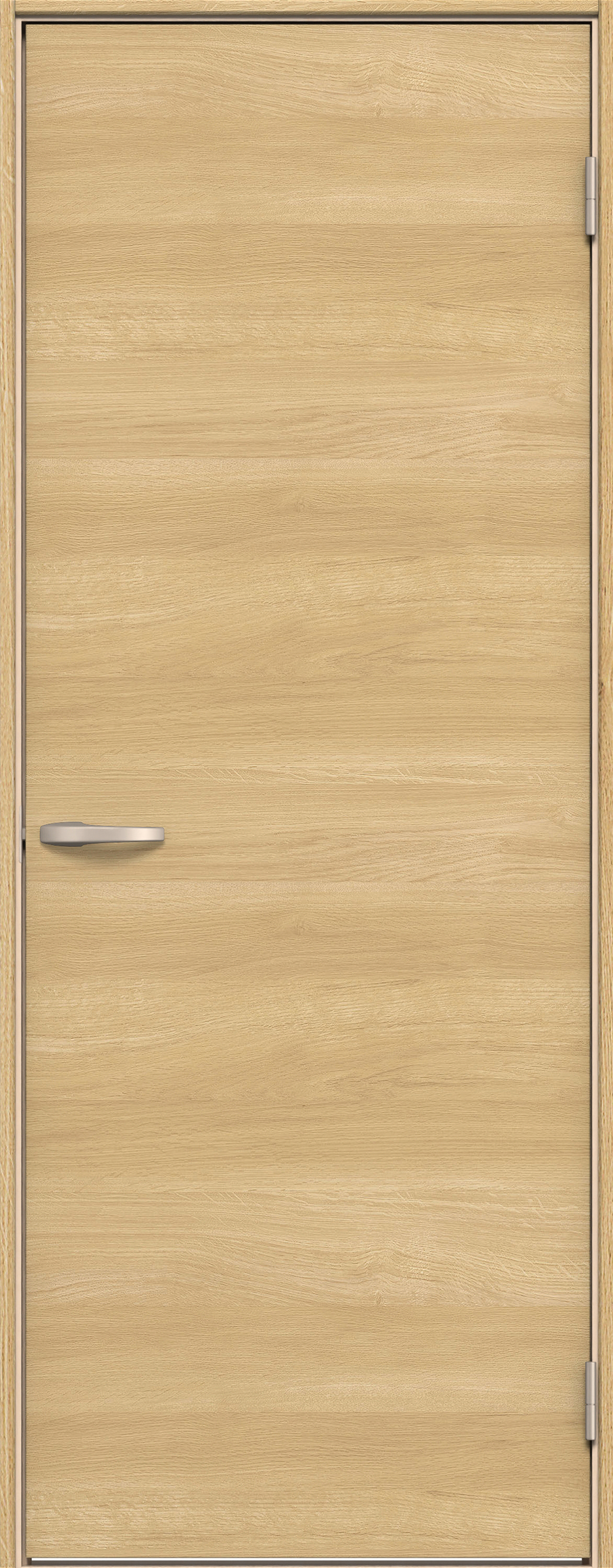 イエリア　戸襖　片開き　扉セット　Ｕ０デザイン　７５５幅　２０００高　〈ライトオーカー柄〉　化粧タイプ（刷毛引き風）〈黒縁〉　右開き　ハンドル〈ブラック色〉〈Ｔシルバー色〉