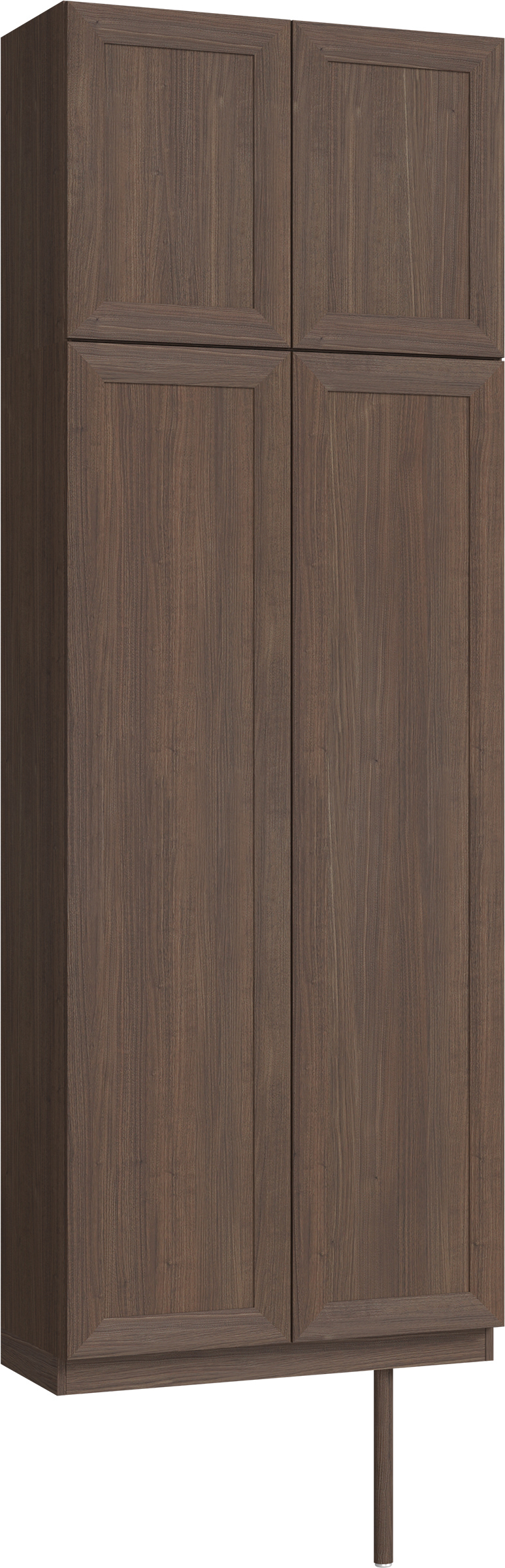 玄関収納　イエリア　開き戸ユニット　カマチ　Ｓ２４　トールＰＬＡＮ　シューズ収納　ウッド扉　８００幅　〈ダルブラウン柄〉　ハンドルレス