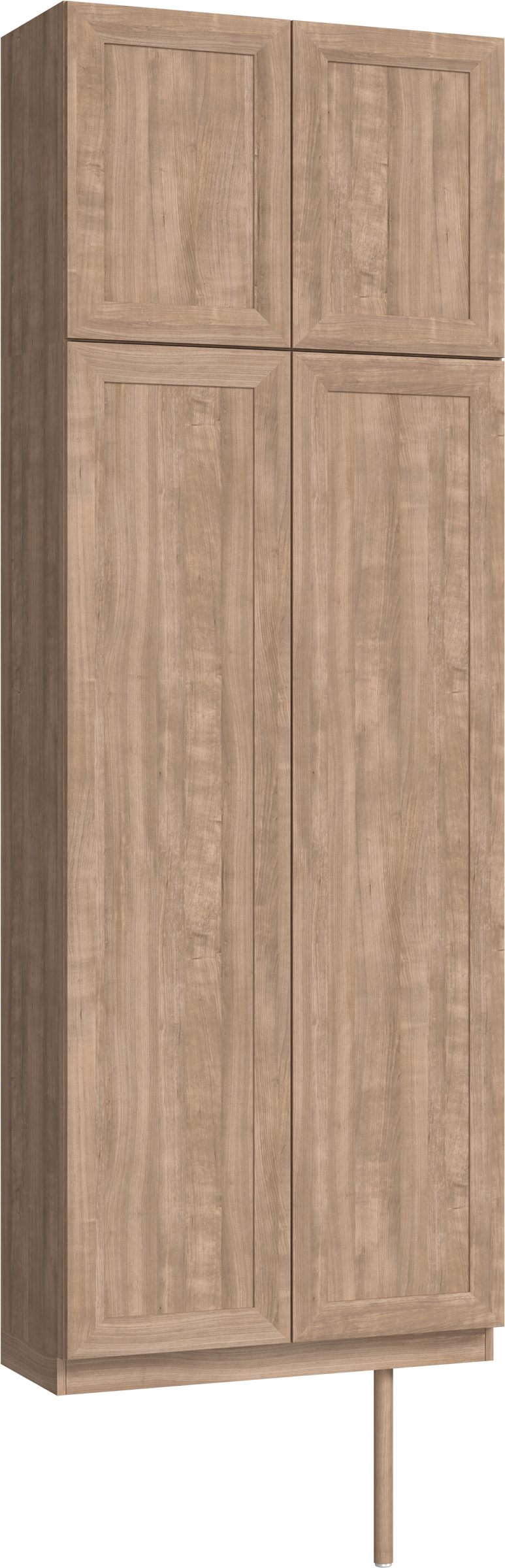 玄関収納　イエリア　開き戸ユニット　カマチ　Ｓ２４　トールＰＬＡＮ　シューズ収納　ウッド扉　８００幅　〈トープグレー柄〉　ハンドルレス