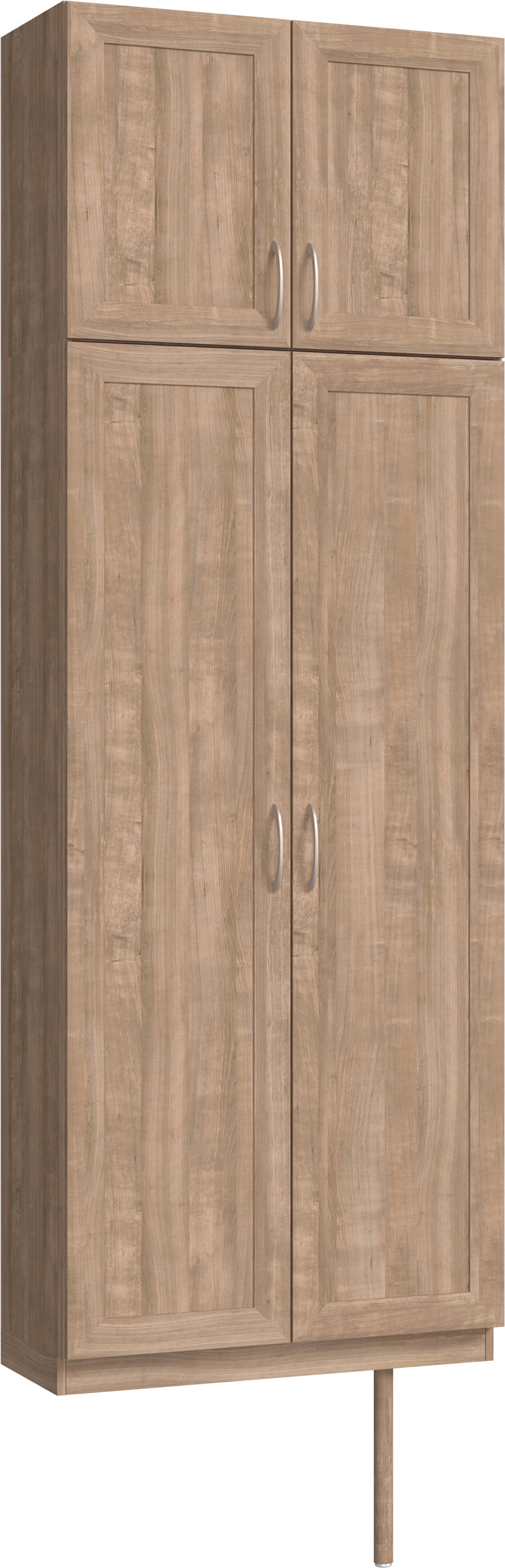 玄関収納　イエリア　開き戸ユニット　カマチ　Ｓ２４　トールＰＬＡＮ　シューズ収納　ウッド扉　８００幅　〈トープグレー柄〉　ハンドルラウンド型〈Ｔシルバー色〉