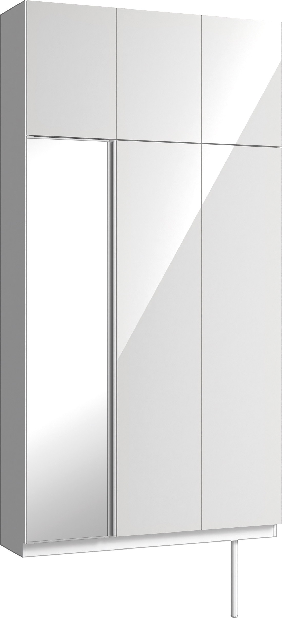 玄関収納　イエリア　開き戸ユニット　フラット　Ｓ３５　トールＰＬＡＮ　シューズ収納　ミラー扉　１２００幅　〈ルミホワイト柄〉　ハンドルレス