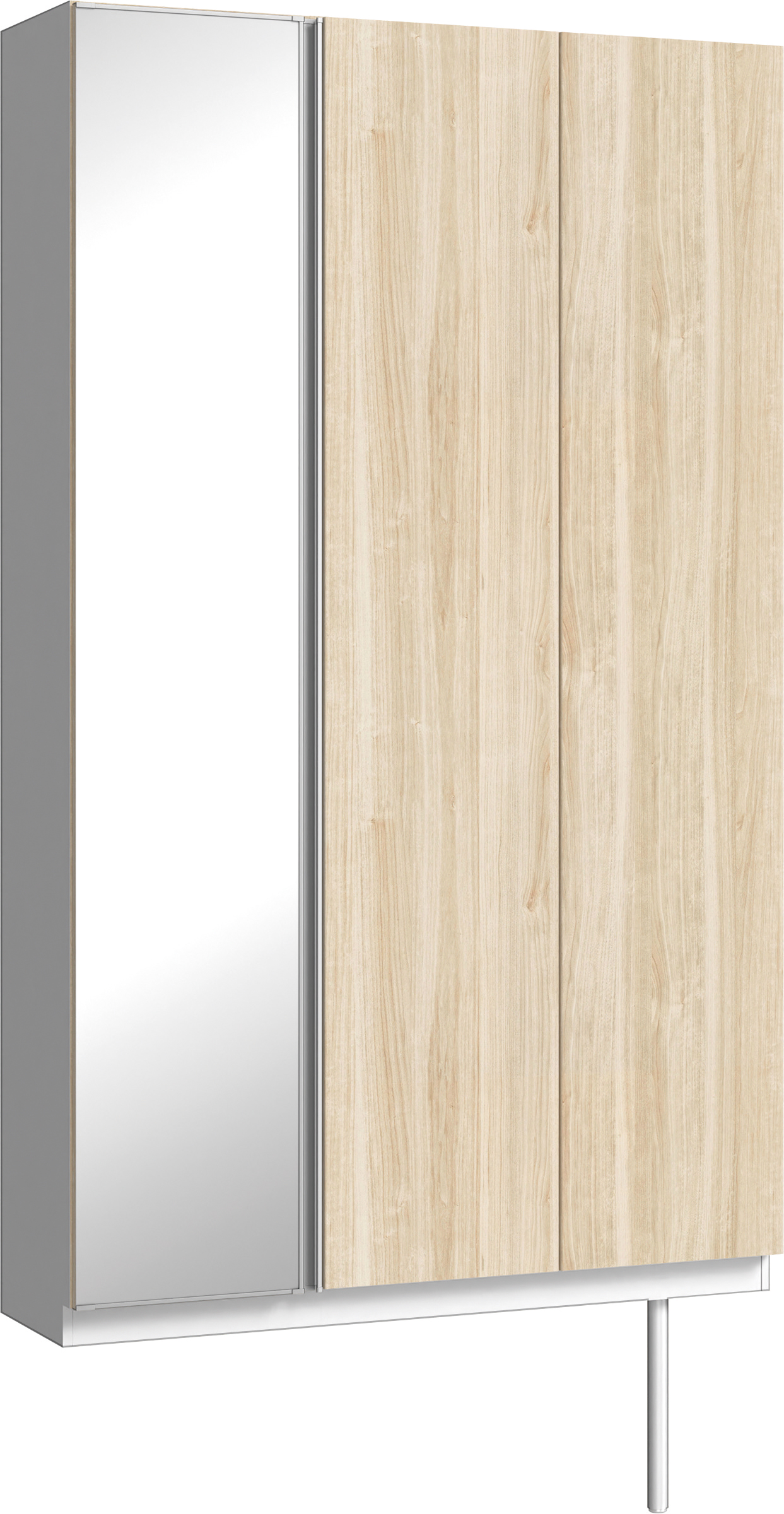 玄関収納　イエリア　開き戸ユニット　フラット　Ｓ９２　トールＰＬＡＮ　シューズ収納　ミラー扉　１２００幅　〈コットンベージュ柄〉　ハンドルレス