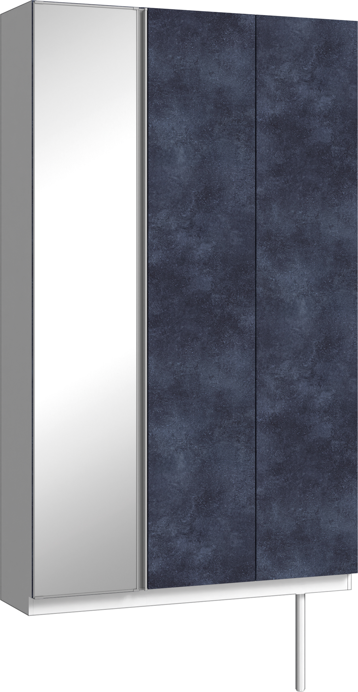 玄関収納　イエリア　開き戸ユニット　フラット　Ｓ９２　トールＰＬＡＮ　シューズ収納　ミラー扉　１２００幅　〈コバルトブルー柄〉　ハンドルレス