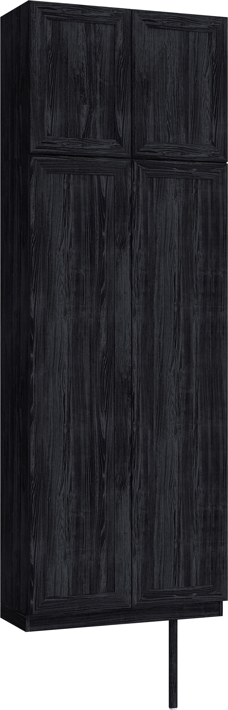 玄関収納　イエリア　開き戸ユニット　カマチ　Ｓ２４　トールＰＬＡＮ　シューズ収納　ウッド扉　８００幅　〈モスブラック柄〉　ハンドルレス