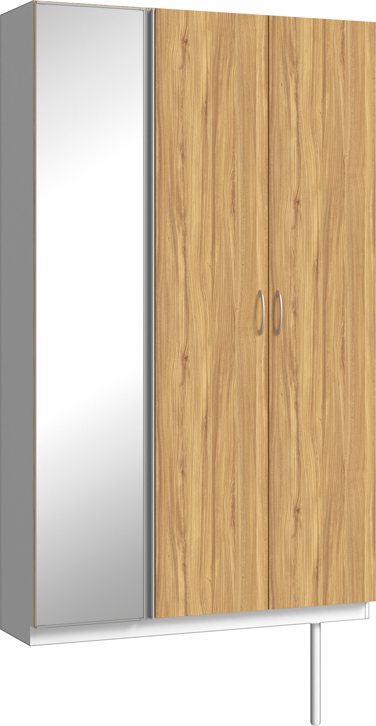 玄関収納　イエリア　開き戸ユニット　フラット　Ｓ９２　トールＰＬＡＮ　シューズ収納　ミラー扉　１２００幅　〈シナモンブラウン柄〉　ハンドルラウンド型〈Ｔシルバー色〉