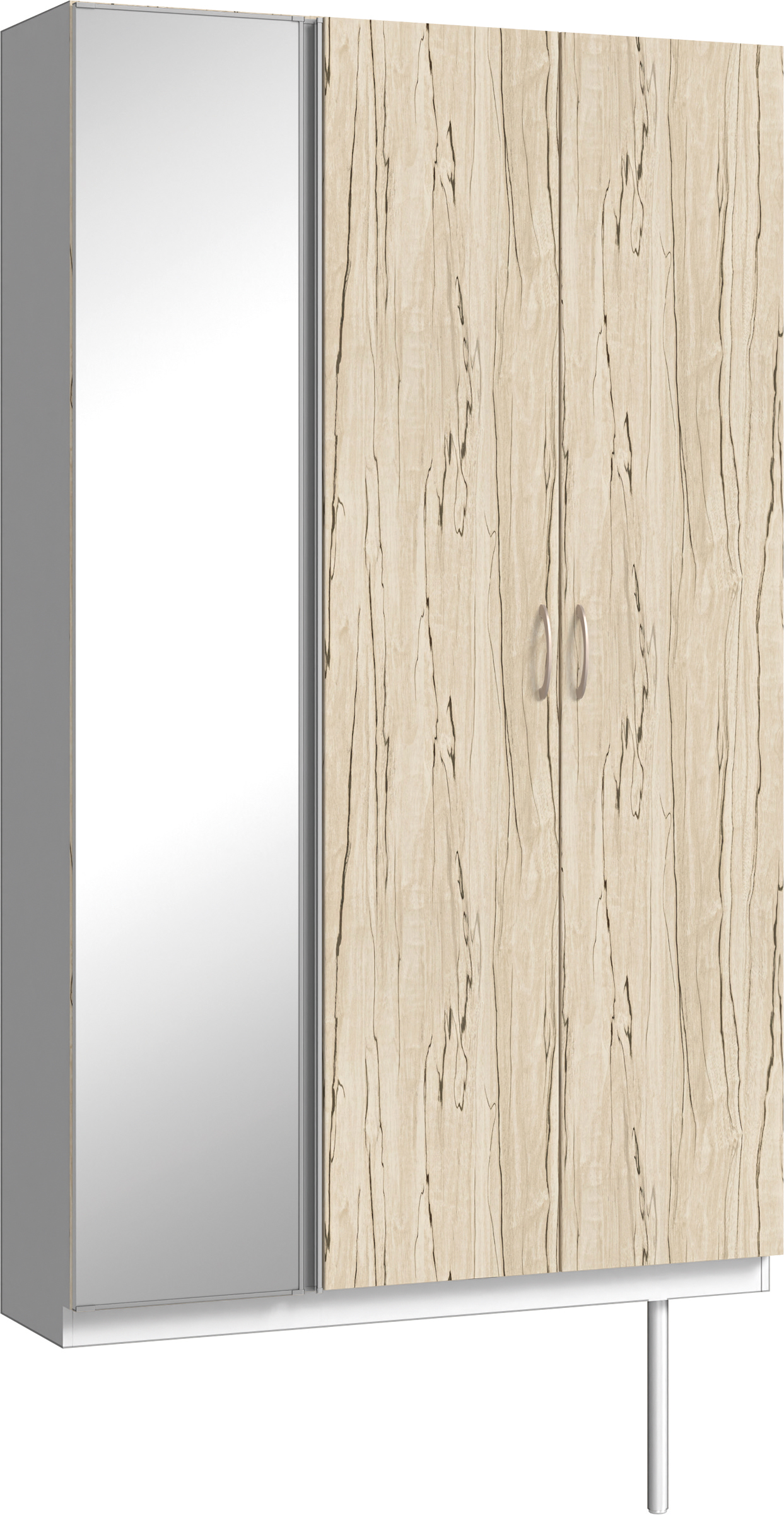 玄関収納　イエリア　開き戸ユニット　フラット　Ｓ９２　トールＰＬＡＮ　シューズ収納　ミラー扉　１２００幅　〈スロウベージュ柄〉　ハンドルラウンド型〈Ｔシルバー色〉