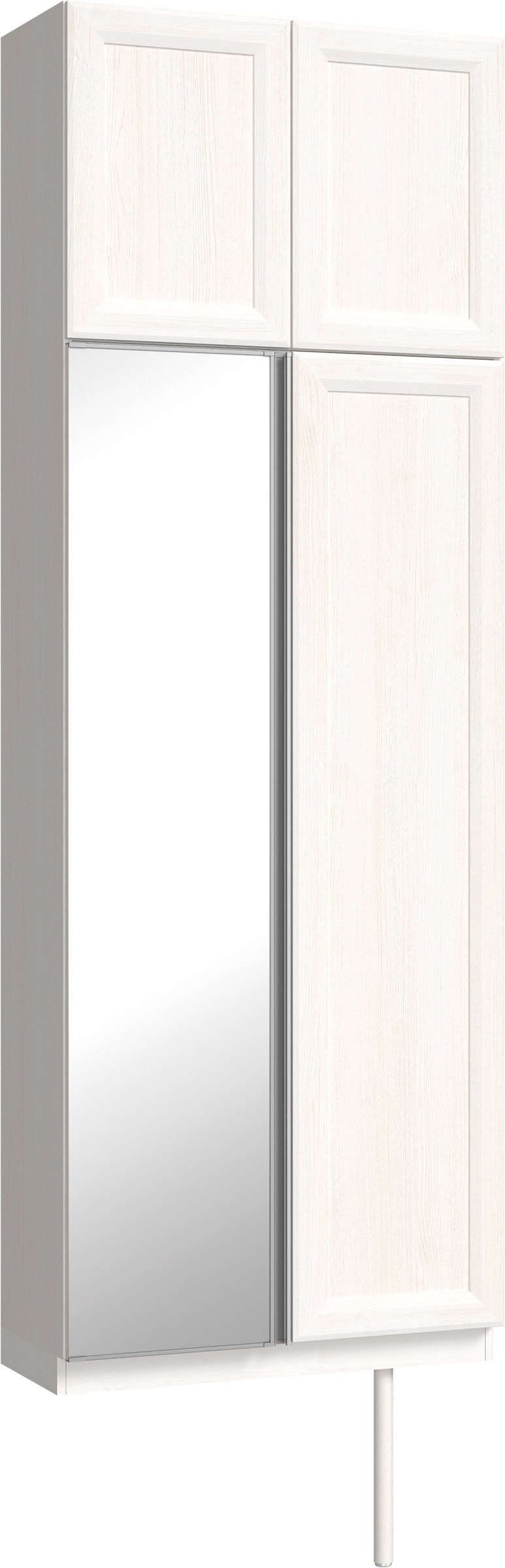 玄関収納　イエリア　開き戸ユニット　カマチ　Ｓ２５　トールＰＬＡＮ　シューズ収納　ミラー扉　８００幅　〈ネオホワイト柄〉　ハンドルレス