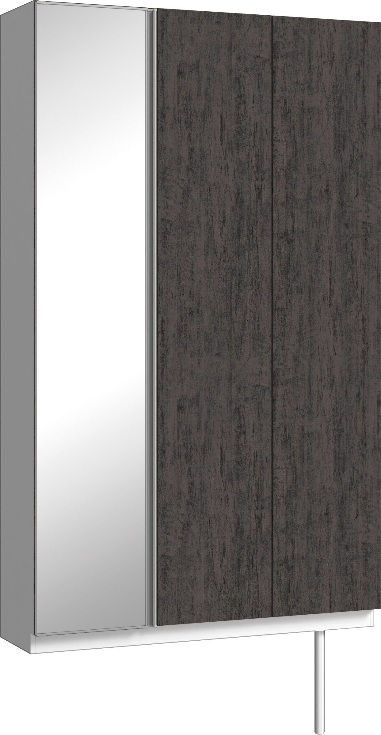 玄関収納　イエリア　開き戸ユニット　フラット　Ｓ９２　トールＰＬＡＮ　シューズ収納　ミラー扉　１２００幅　〈ドライブラック柄〉　ハンドルレス