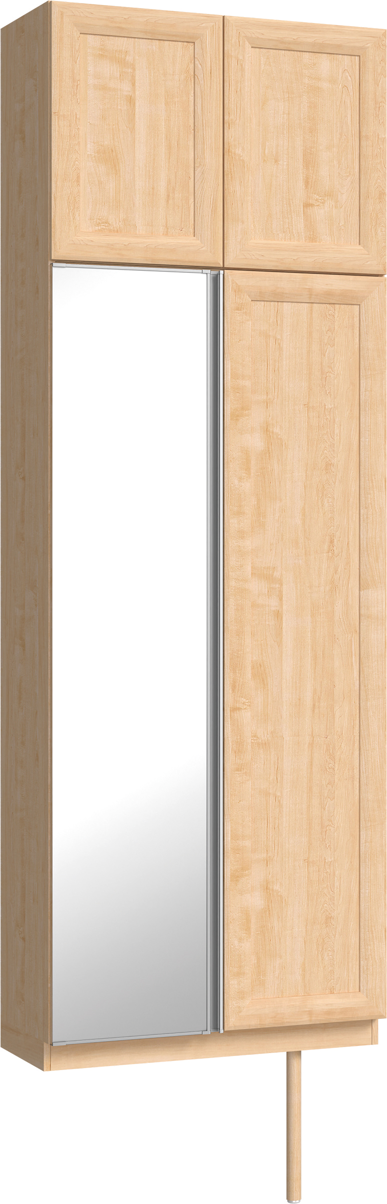 玄関収納　イエリア　開き戸ユニット　カマチ　Ｓ２５　トールＰＬＡＮ　シューズ収納　ミラー扉　８００幅　〈ミルベージュ柄〉　ハンドルレス