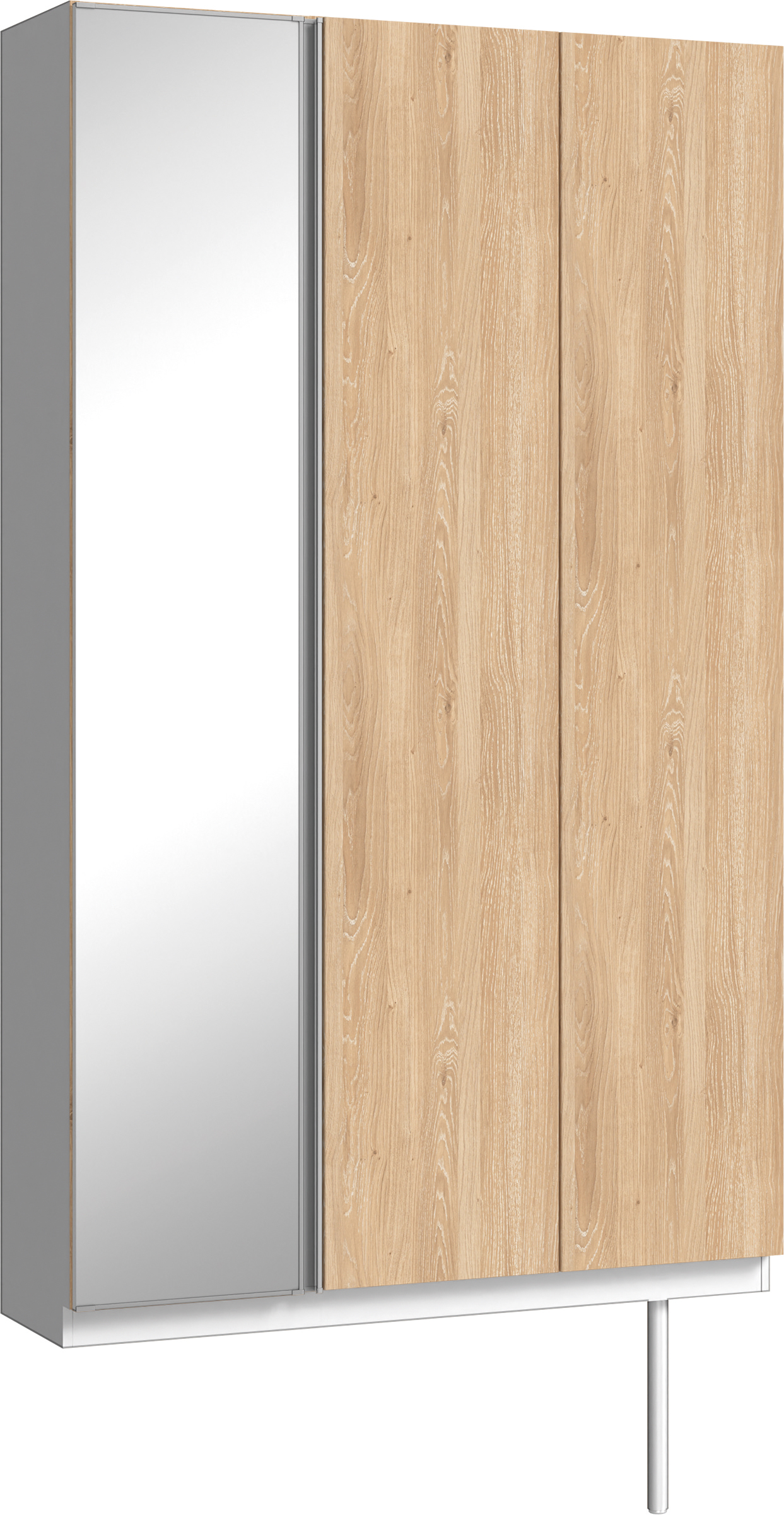 玄関収納　イエリア　開き戸ユニット　フラット　Ｓ９２　トールＰＬＡＮ　シューズ収納　ミラー扉　１２００幅　〈ミルキーオーカー柄〉　ハンドルレス