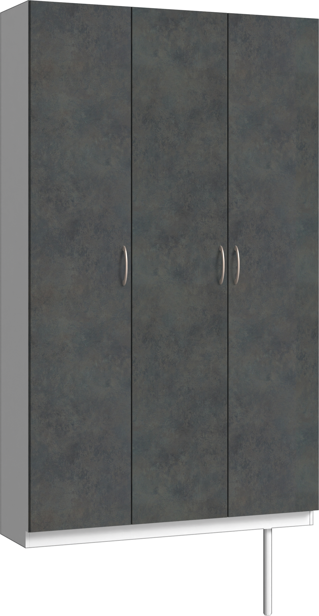 玄関収納　イエリア　開き戸ユニット　フラット　Ｓ９６　トールＰＬＡＮ　シューズ収納　パネル扉　１２００幅　〈アイアンブラック柄〉　ハンドルラウンド型〈Ｔシルバー色〉