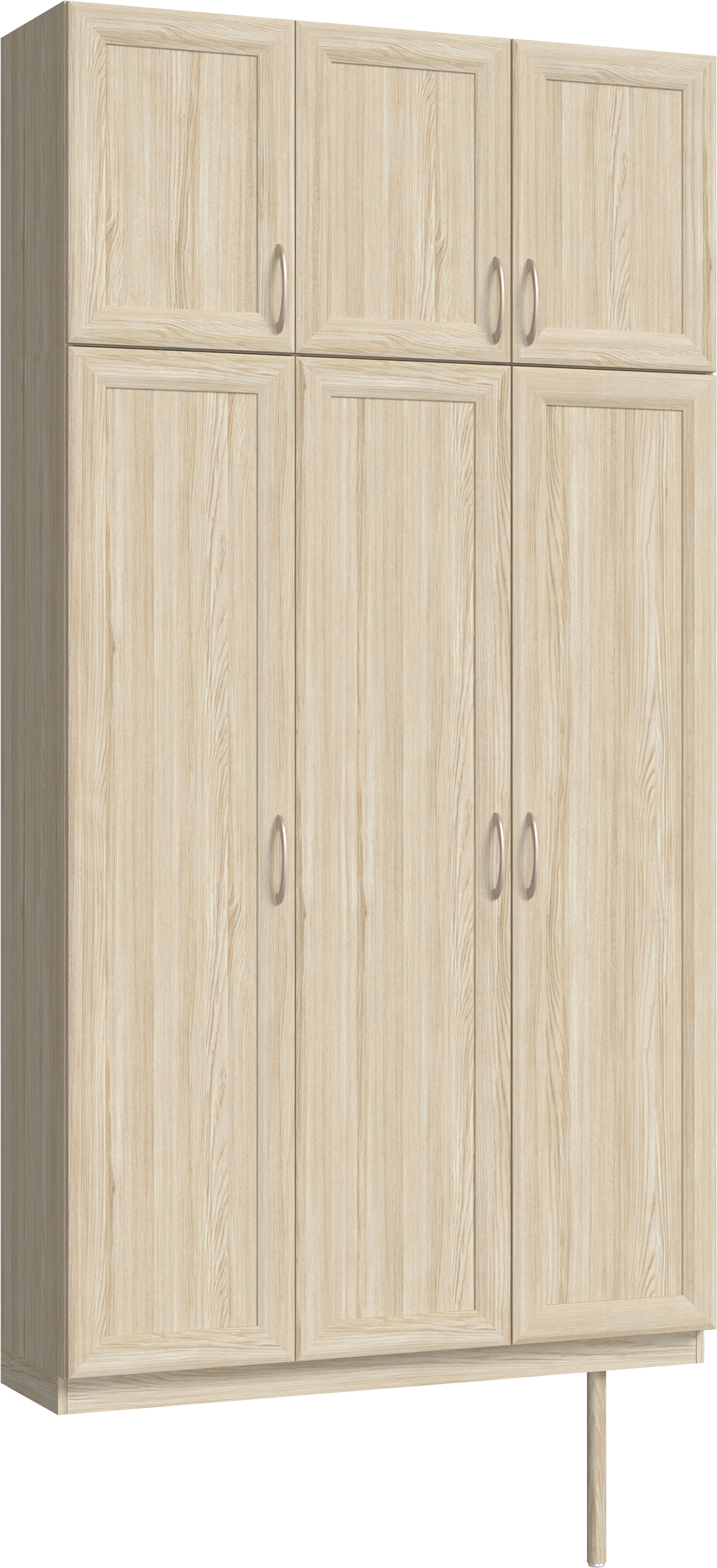 玄関収納　イエリア　開き戸ユニット　カマチ　Ｓ３０　トールＰＬＡＮ　シューズ収納　ウッド扉　１２００幅　〈ソフトグレージュ柄〉　ハンドルラウンド型〈Ｔシルバー色〉