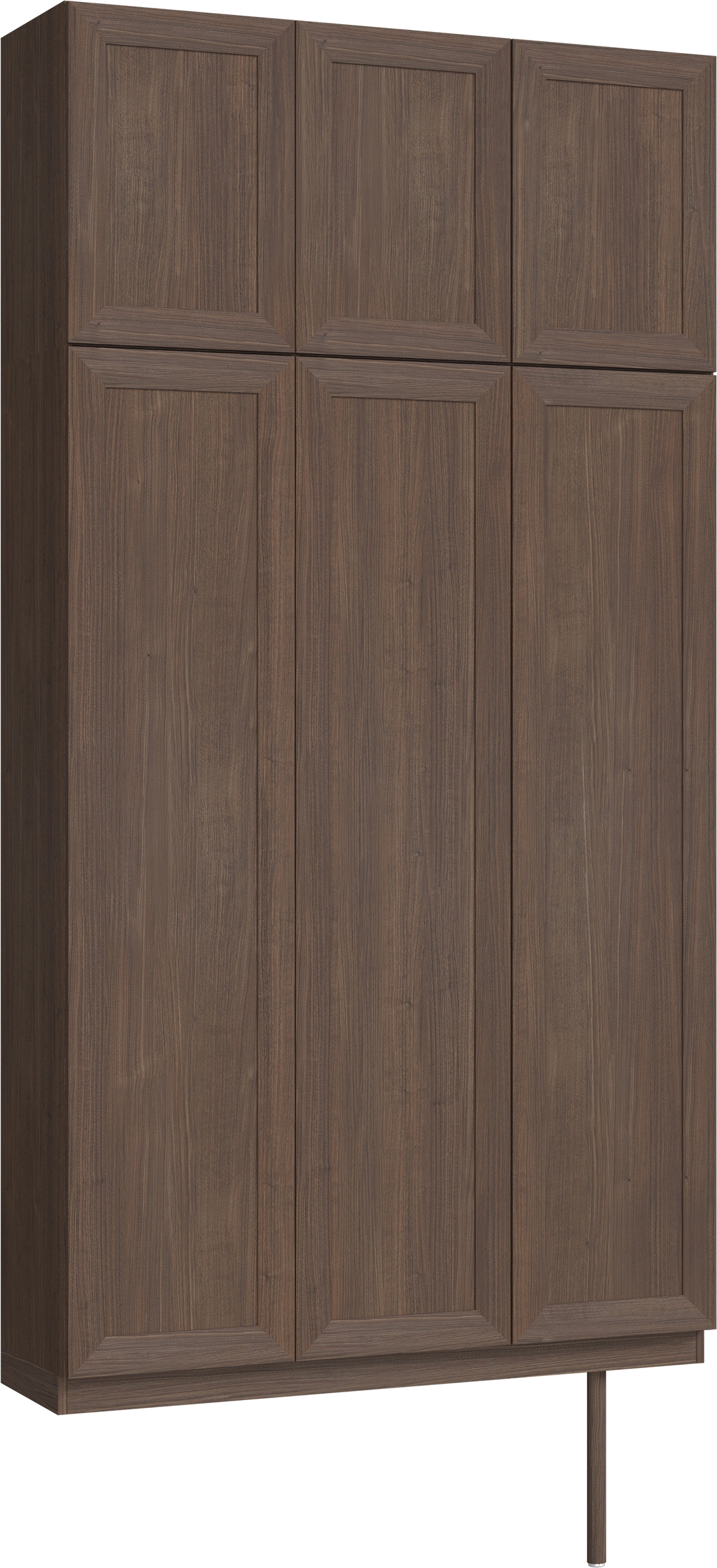 玄関収納　イエリア　開き戸ユニット　カマチ　Ｓ３０　トールＰＬＡＮ　シューズ収納　ウッド扉　１２００幅　〈ダルブラウン柄〉　ハンドルレス