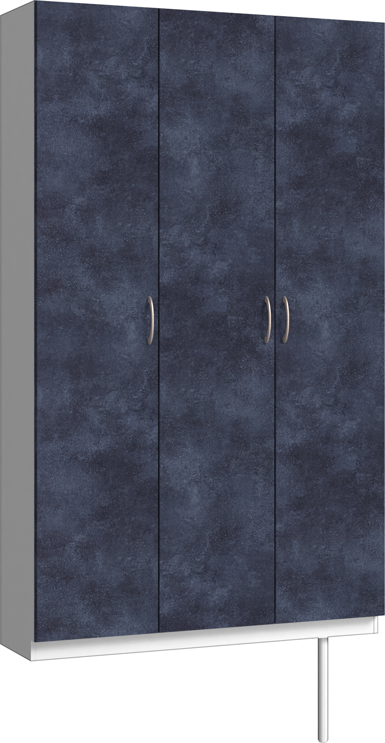 玄関収納　イエリア　開き戸ユニット　フラット　Ｓ９６　トールＰＬＡＮ　シューズ収納　パネル扉　１２００幅　〈コバルトブルー柄〉　ハンドルラウンド型〈Ｔシルバー色〉