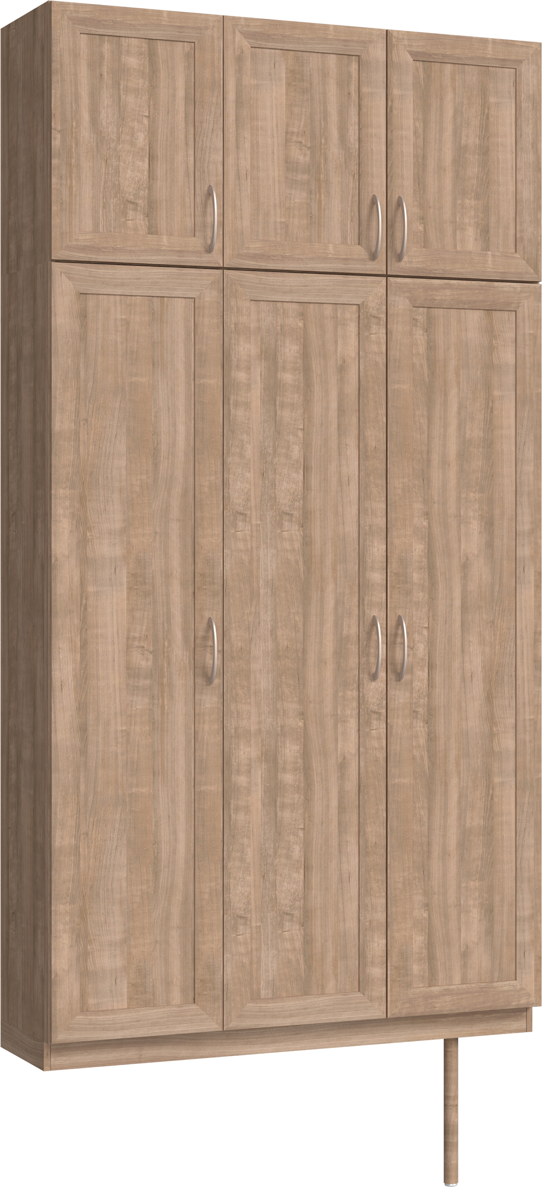 玄関収納　イエリア　開き戸ユニット　カマチ　Ｓ３０　トールＰＬＡＮ　シューズ収納　ウッド扉　１２００幅　〈トープグレー柄〉　ハンドルラウンド型〈Ｔシルバー色〉