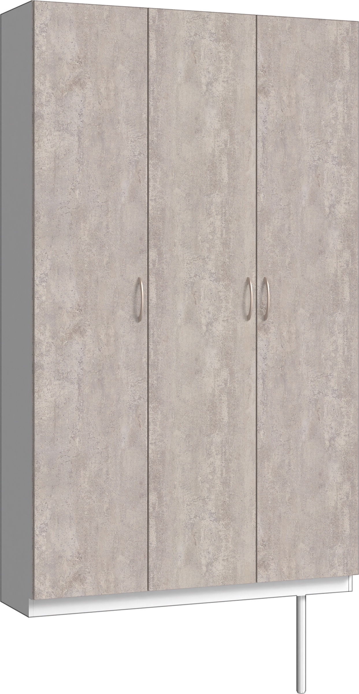 玄関収納　イエリア　開き戸ユニット　フラット　Ｓ９６　トールＰＬＡＮ　シューズ収納　パネル扉　１２００幅　〈コンクリートグレー柄〉　ハンドルラウンド型〈Ｔシルバー色〉