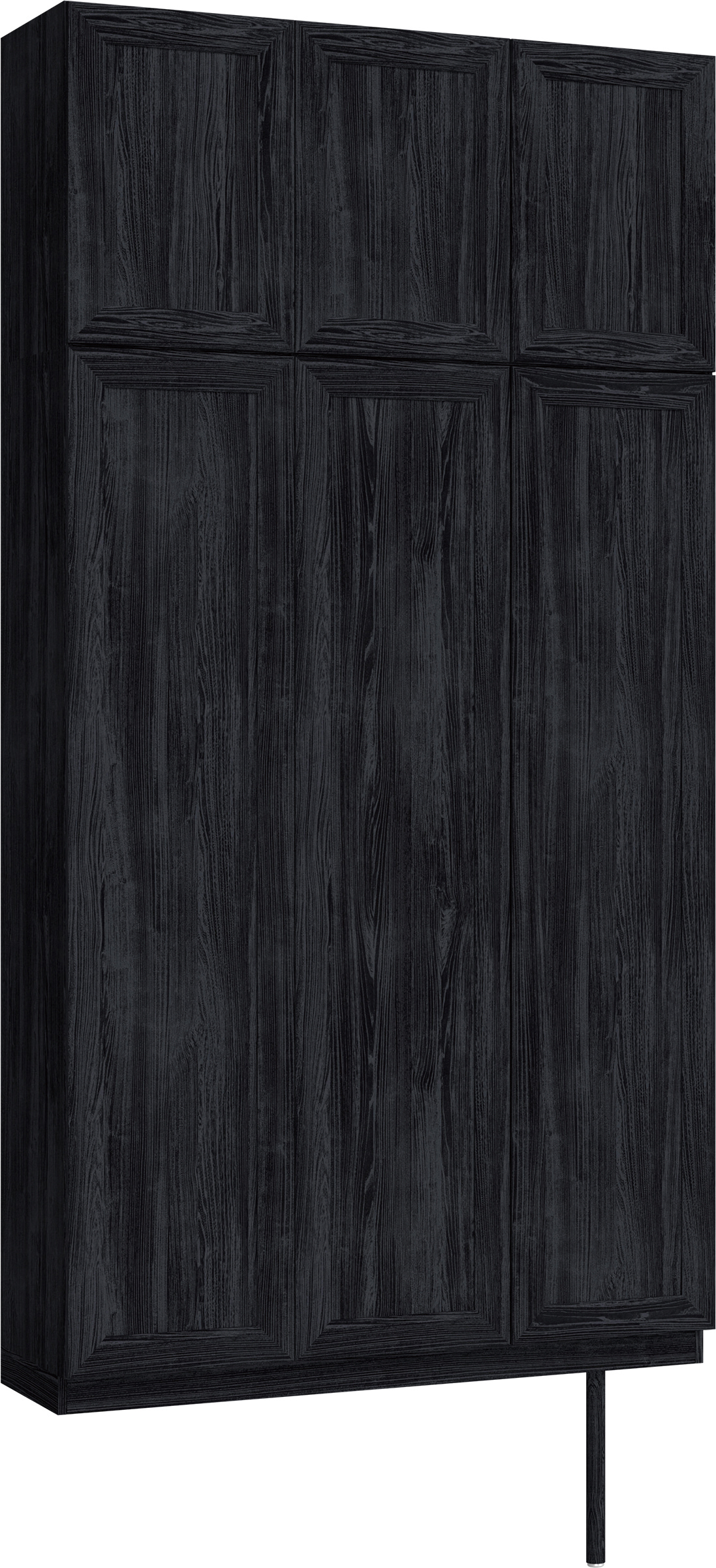 玄関収納　イエリア　開き戸ユニット　カマチ　Ｓ３０　トールＰＬＡＮ　シューズ収納　ウッド扉　１２００幅　〈モスブラック柄〉　ハンドルレス