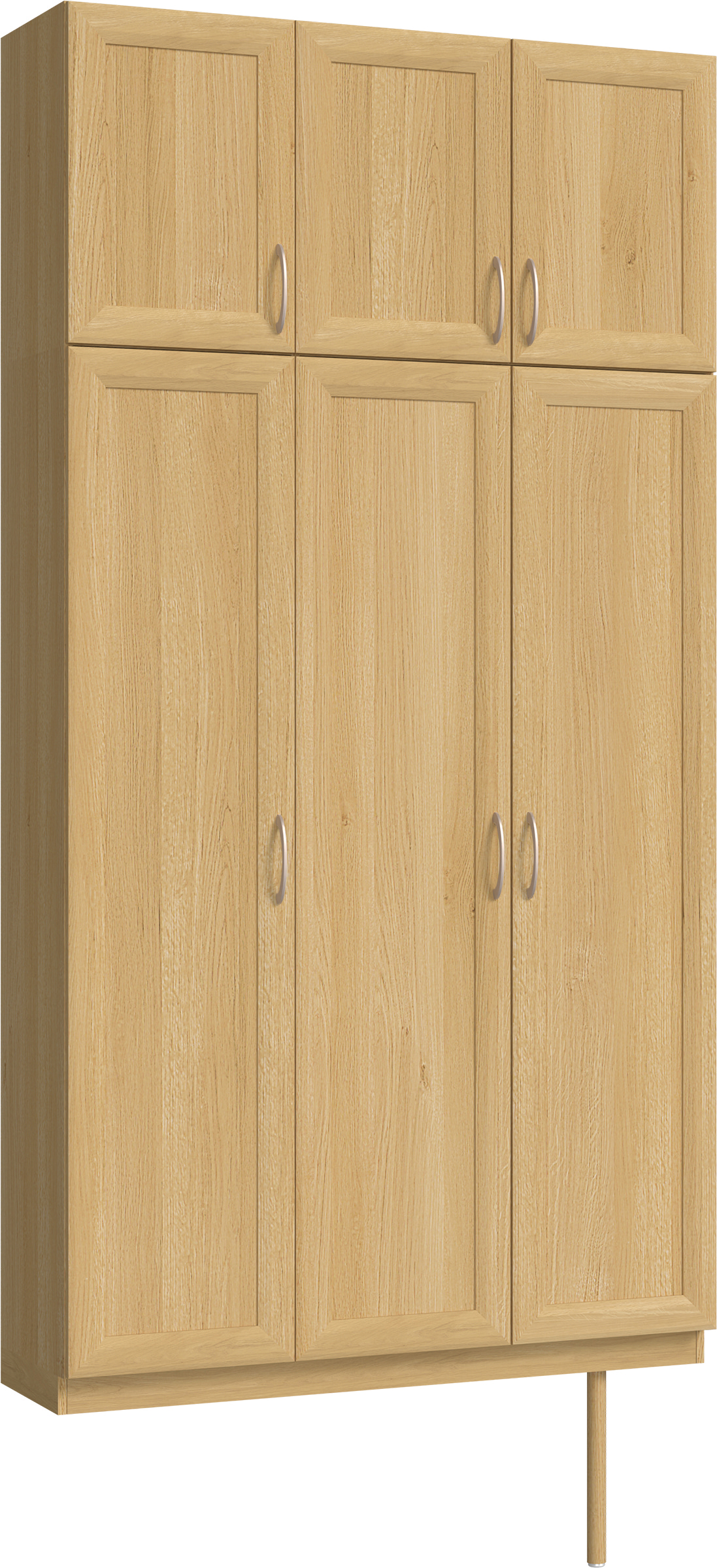 玄関収納　イエリア　開き戸ユニット　カマチ　Ｓ３０　トールＰＬＡＮ　シューズ収納　ウッド扉　１２００幅　〈ライトオーカー柄〉　ハンドルラウンド型〈Ｔシルバー色〉