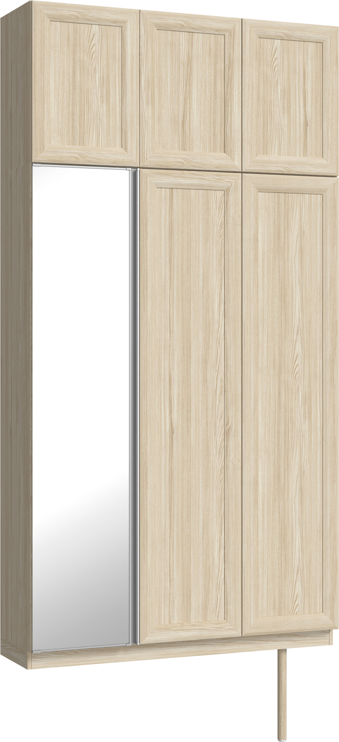 玄関収納　イエリア　開き戸ユニット　カマチ　Ｓ３５　トールＰＬＡＮ　シューズ収納　ミラー扉　１２００幅　〈ソフトグレージュ柄〉　ハンドルレス