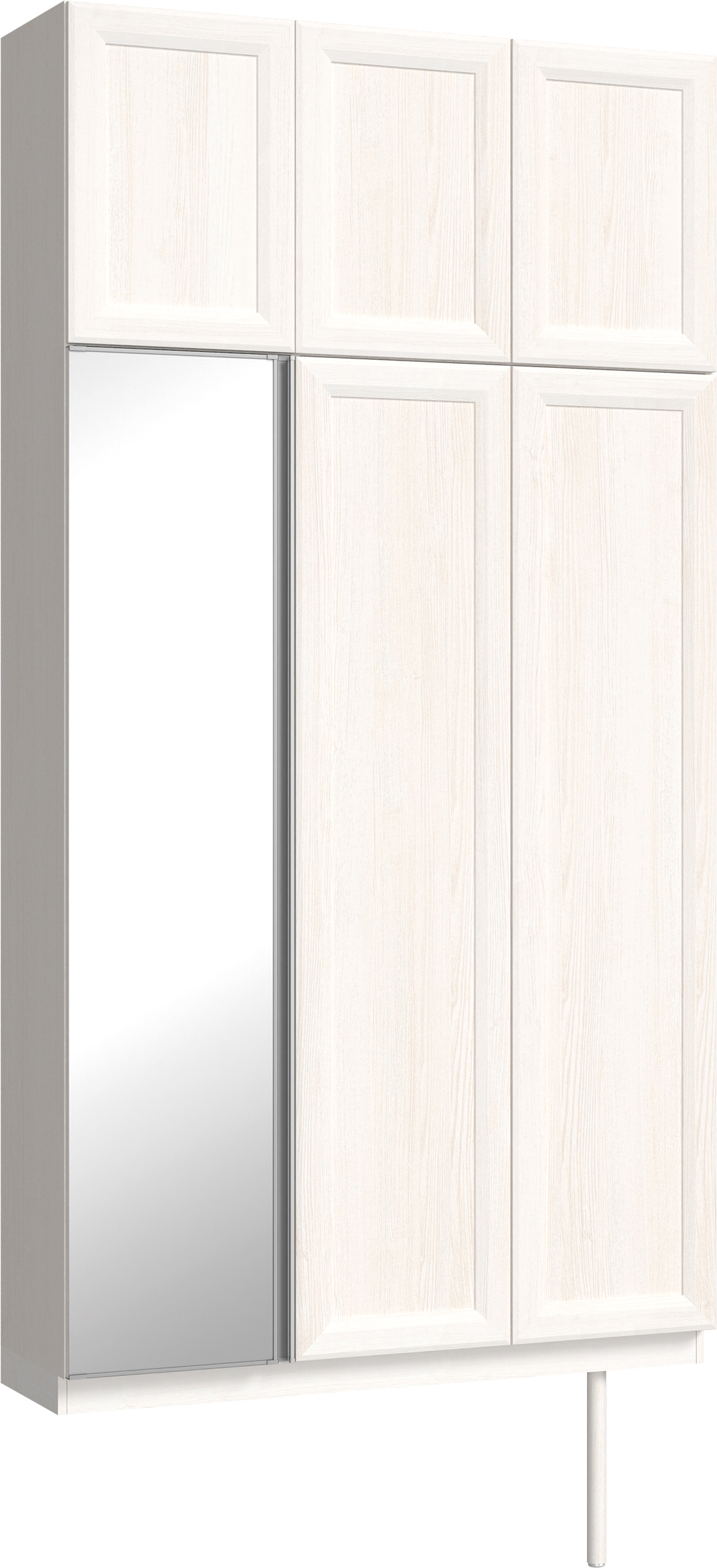 玄関収納　イエリア　開き戸ユニット　カマチ　Ｓ３５　トールＰＬＡＮ　シューズ収納　ミラー扉　１２００幅　〈ネオホワイト柄〉　ハンドルレス