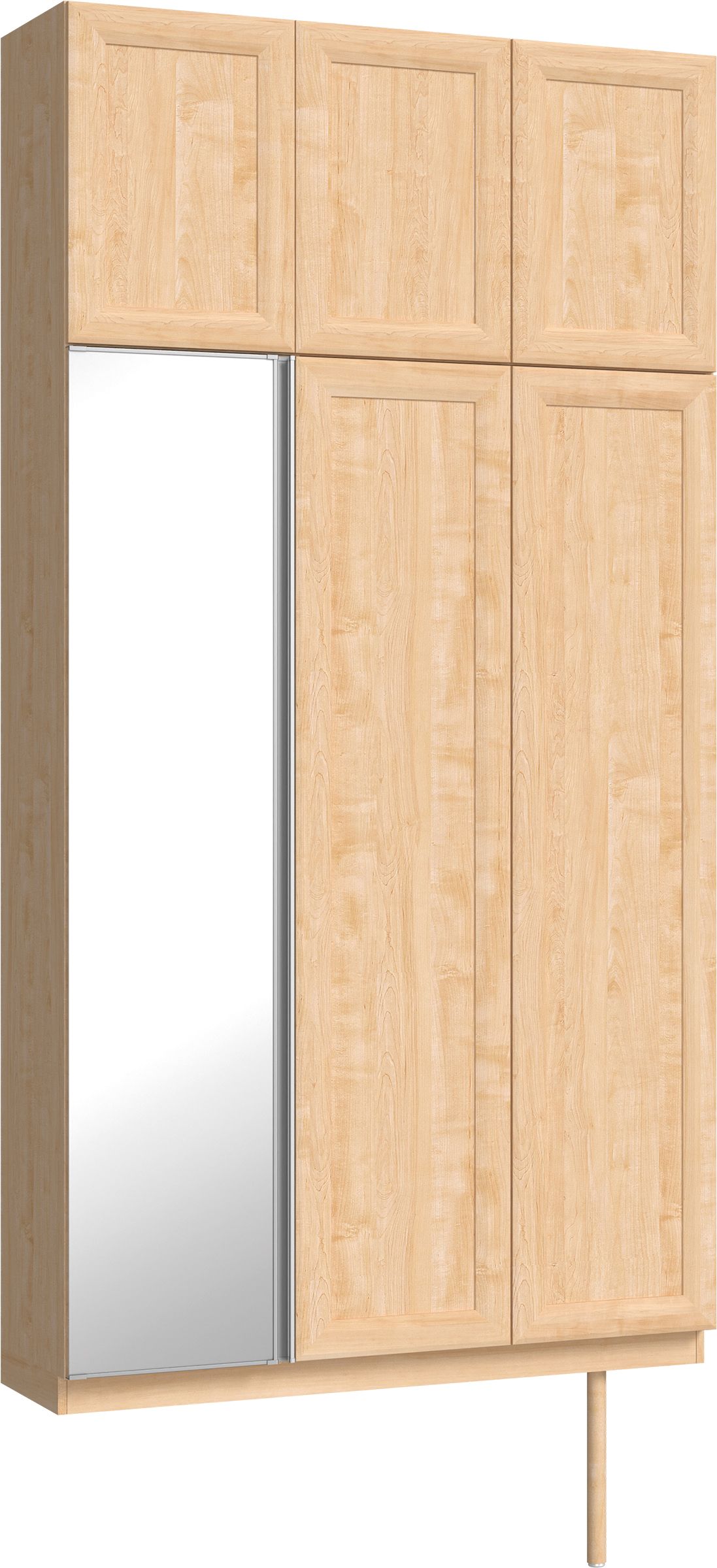 玄関収納　イエリア　開き戸ユニット　カマチ　Ｓ３５　トールＰＬＡＮ　シューズ収納　ミラー扉　１２００幅　〈ミルベージュ柄〉　ハンドルレス