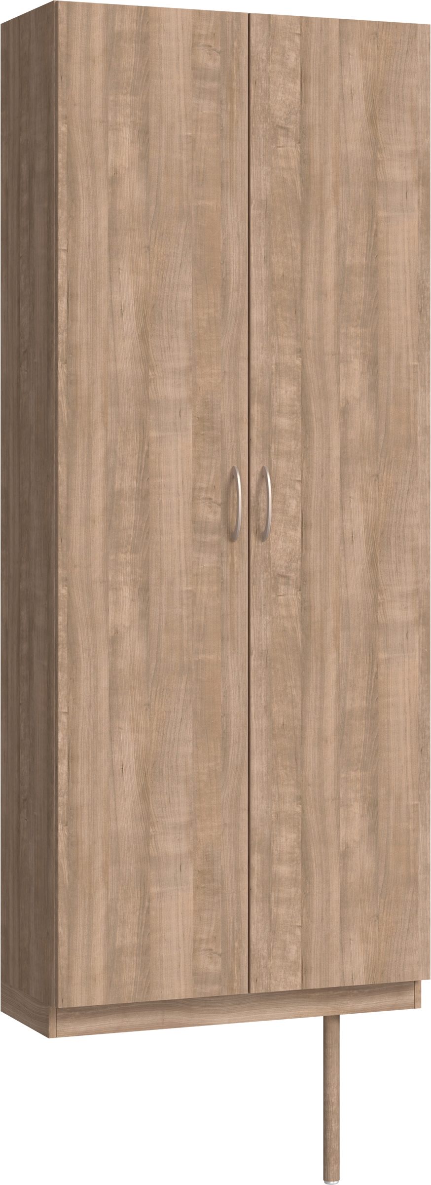 玄関収納　イエリア　開き戸ユニット　フラット縦木目　Ｓ２７　トールＰＬＡＮ　シューズ収納　ウッド扉　８００幅　〈トープグレー柄〉　ハンドルラウンド型〈Ｔシルバー色〉