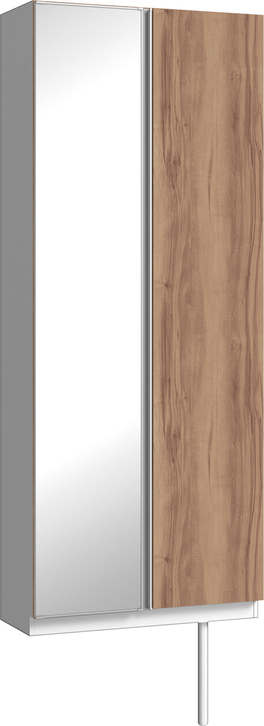 玄関収納　イエリア　開き戸ユニット　フラット　Ｓ２２　トールＰＬＡＮ　シューズ収納　ミラー扉　８００幅　〈バームブラウン柄〉　ハンドルレス