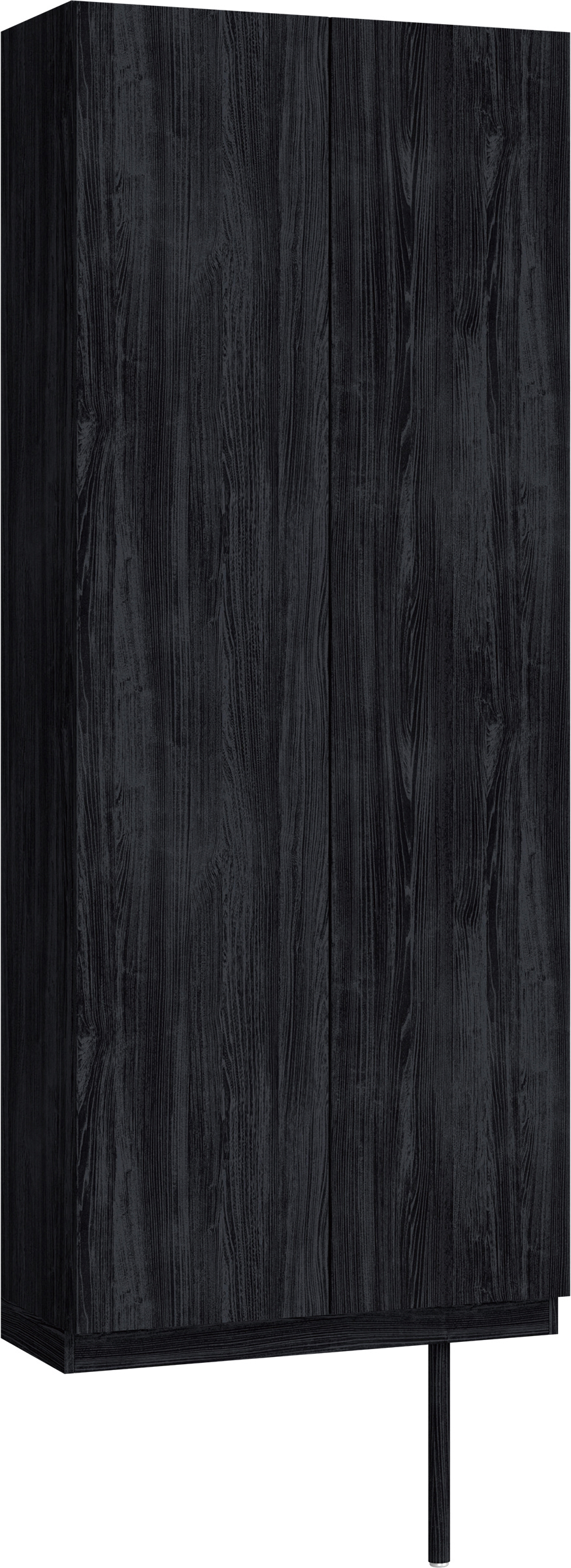 玄関収納　イエリア　開き戸ユニット　フラット縦木目　Ｓ２７　トールＰＬＡＮ　シューズ収納　ウッド扉　８００幅　〈モスブラック柄〉　ハンドルレス