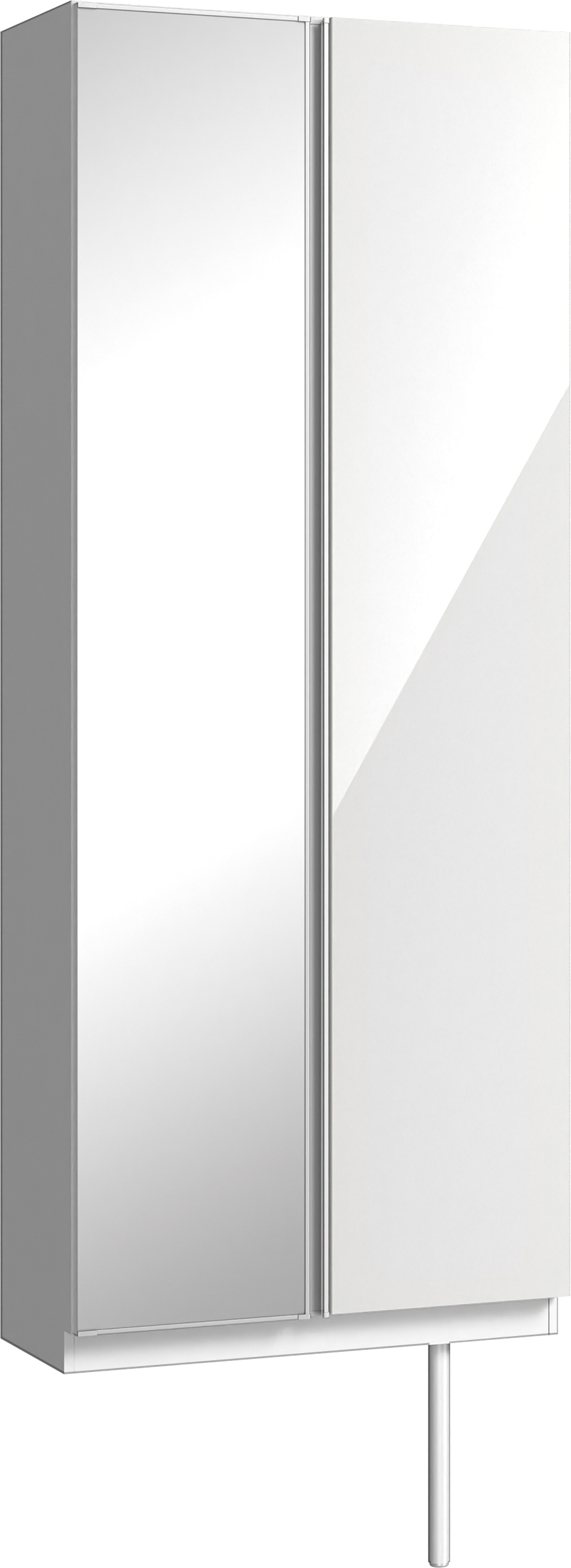 玄関収納　イエリア　開き戸ユニット　フラット　Ｓ２２　トールＰＬＡＮ　シューズ収納　ミラー扉　８００幅　〈ルミホワイト柄〉　ハンドルレス