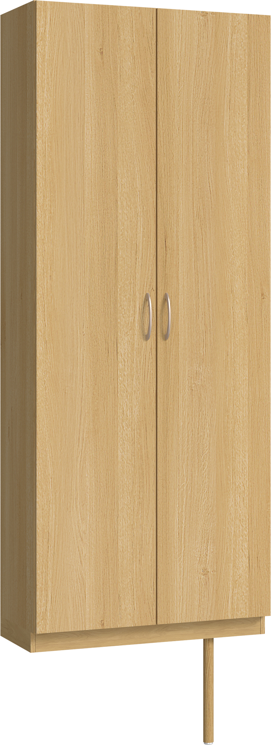 玄関収納　イエリア　開き戸ユニット　フラット縦木目　Ｓ２７　トールＰＬＡＮ　シューズ収納　ウッド扉　８００幅　〈ライトオーカー柄〉　ハンドルラウンド型〈Ｔシルバー色〉