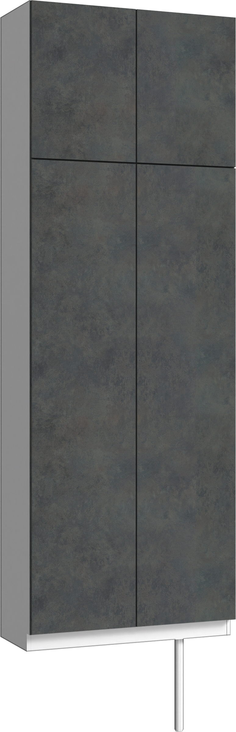 玄関収納　イエリア　開き戸ユニット　フラット　Ｓ２４　トールＰＬＡＮ　シューズ収納　パネル扉　８００幅　〈アイアンブラック柄〉　ハンドルレス