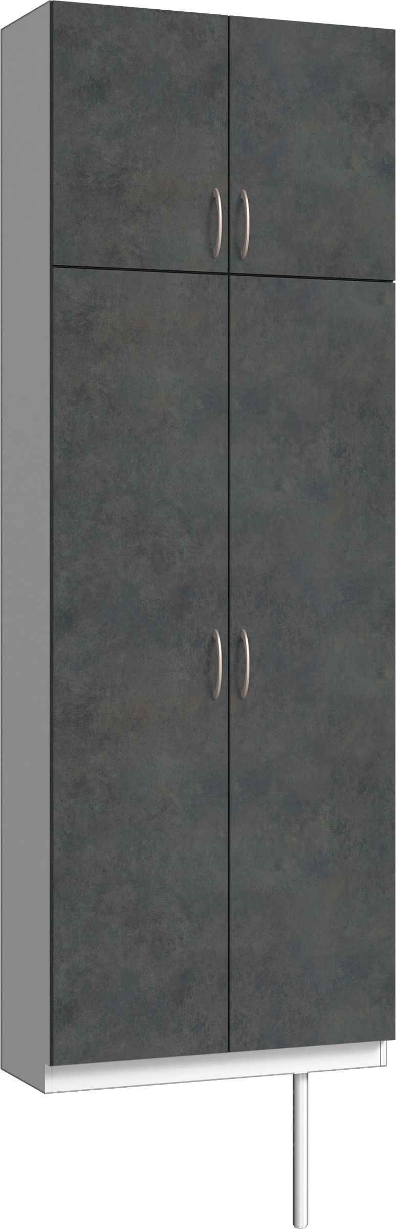 玄関収納　イエリア　開き戸ユニット　フラット　Ｓ２４　トールＰＬＡＮ　シューズ収納　パネル扉　８００幅　〈アイアンブラック柄〉　ハンドルラウンド型〈Ｔシルバー色〉